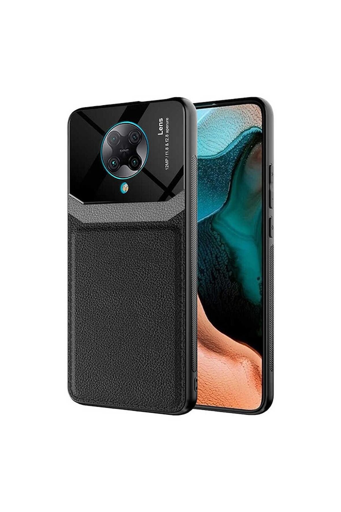 Xiaomi Poco F2 Pro Uyumlu Kılıf Emiks Kapak Siyah