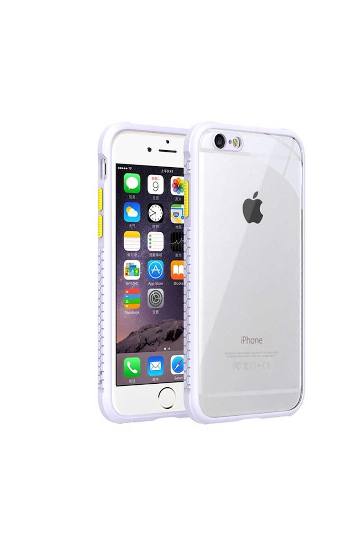 Apple iPhone 6 Uyumlu Kılıf Kaff Kapak Mor