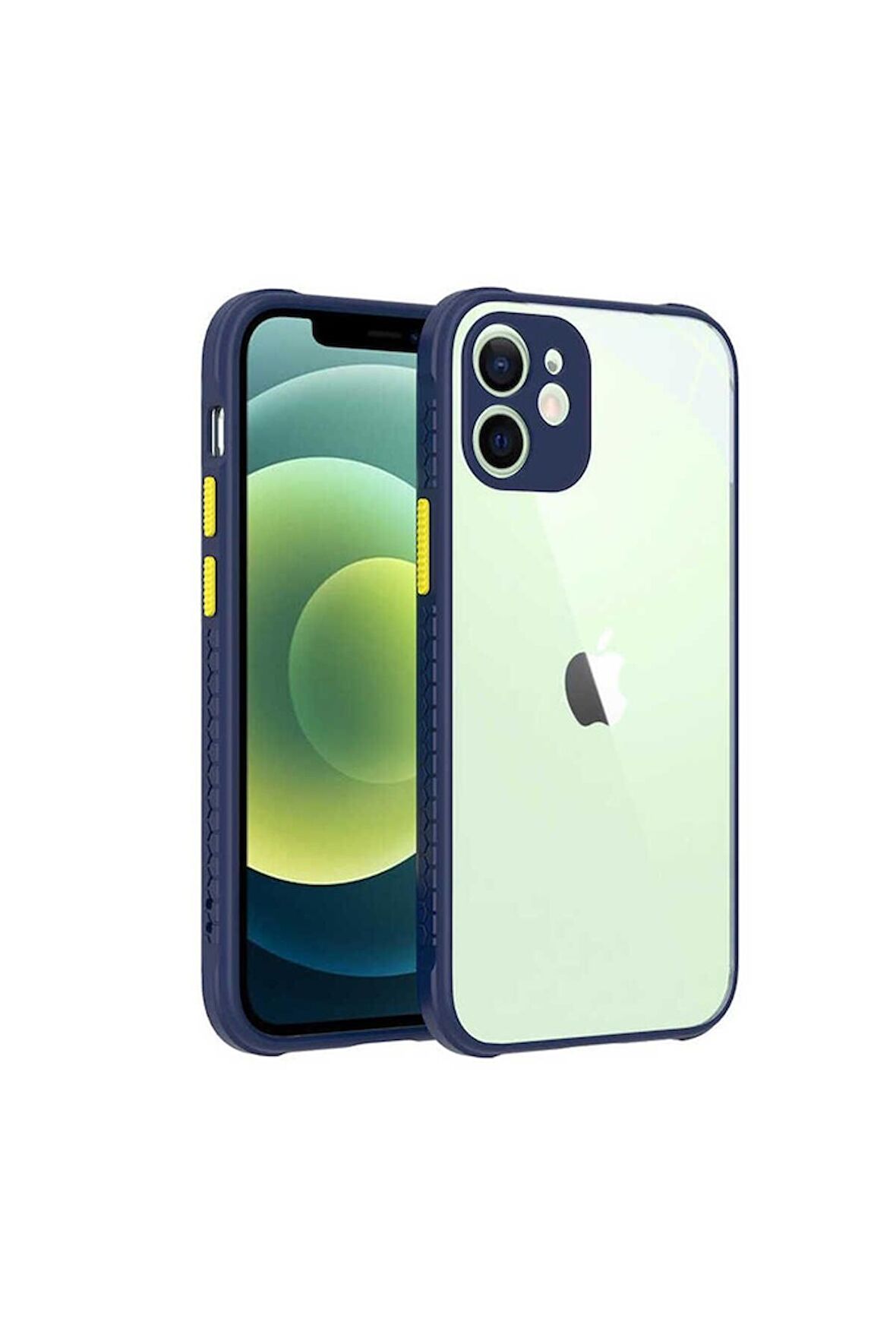 Apple iPhone 12 Uyumlu Kılıf Kaff Kapak Lacivert