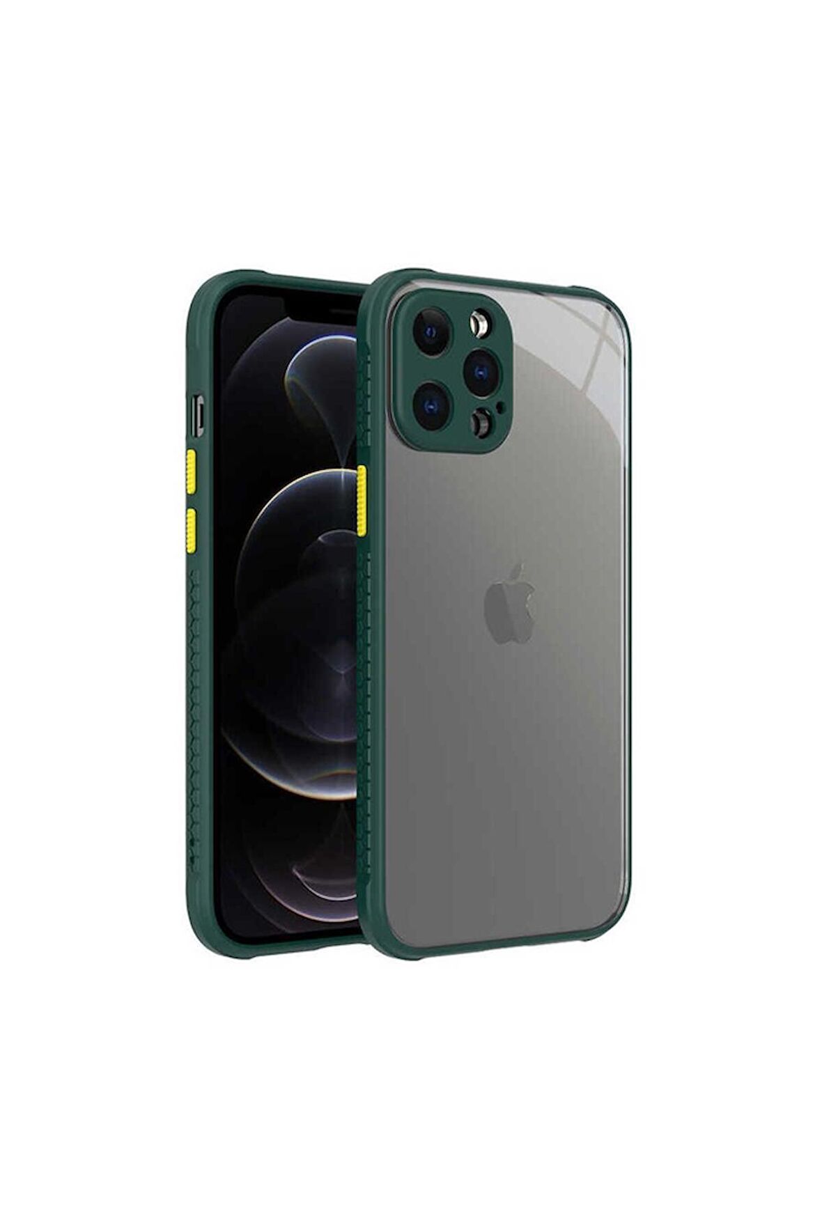 Apple iPhone 12 Pro Max Uyumlu Kılıf Kaff Kapak Koyu Yeşil