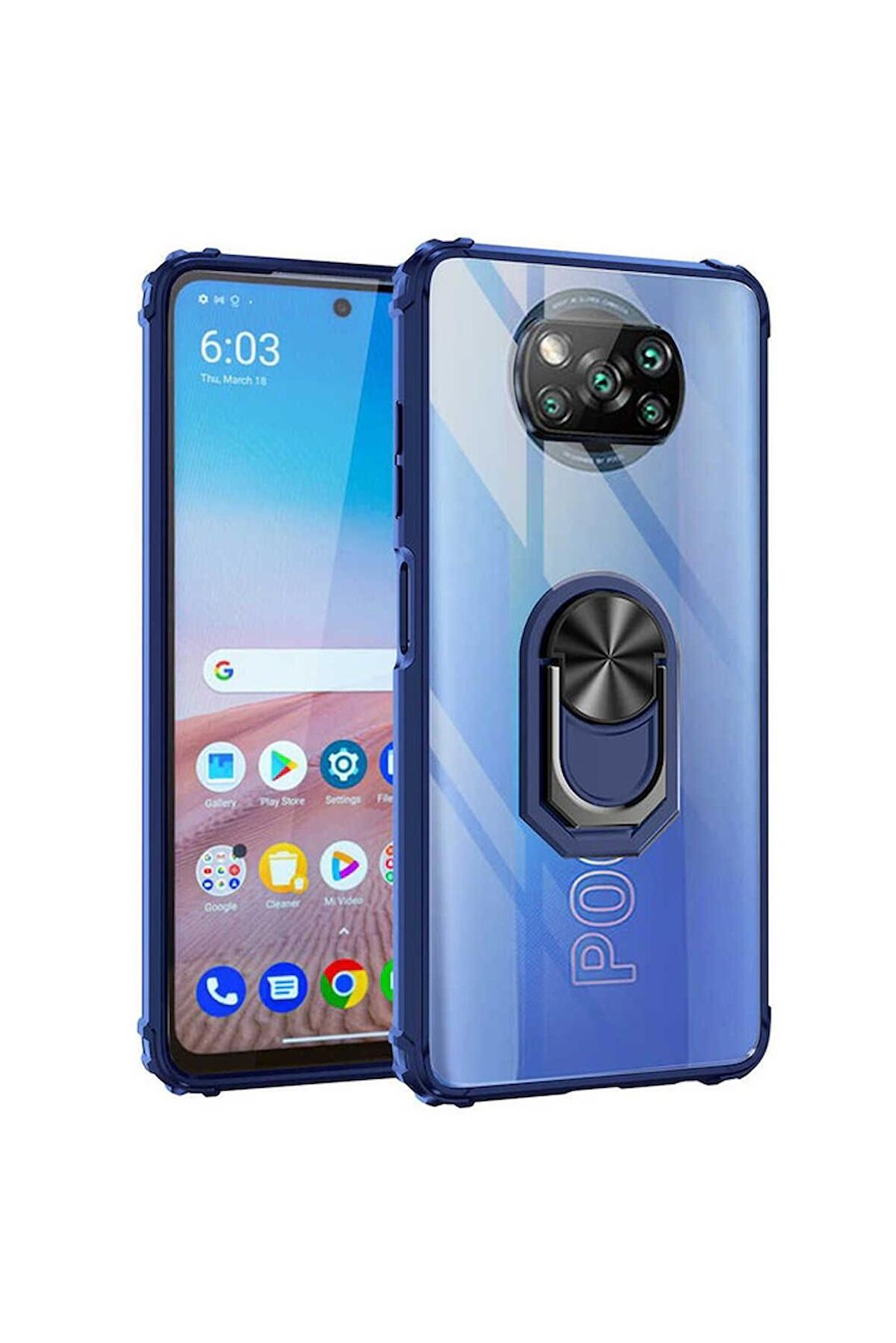 Xiaomi Poco X3 Uyumlu Kılıf Mola Kapak Lacivert