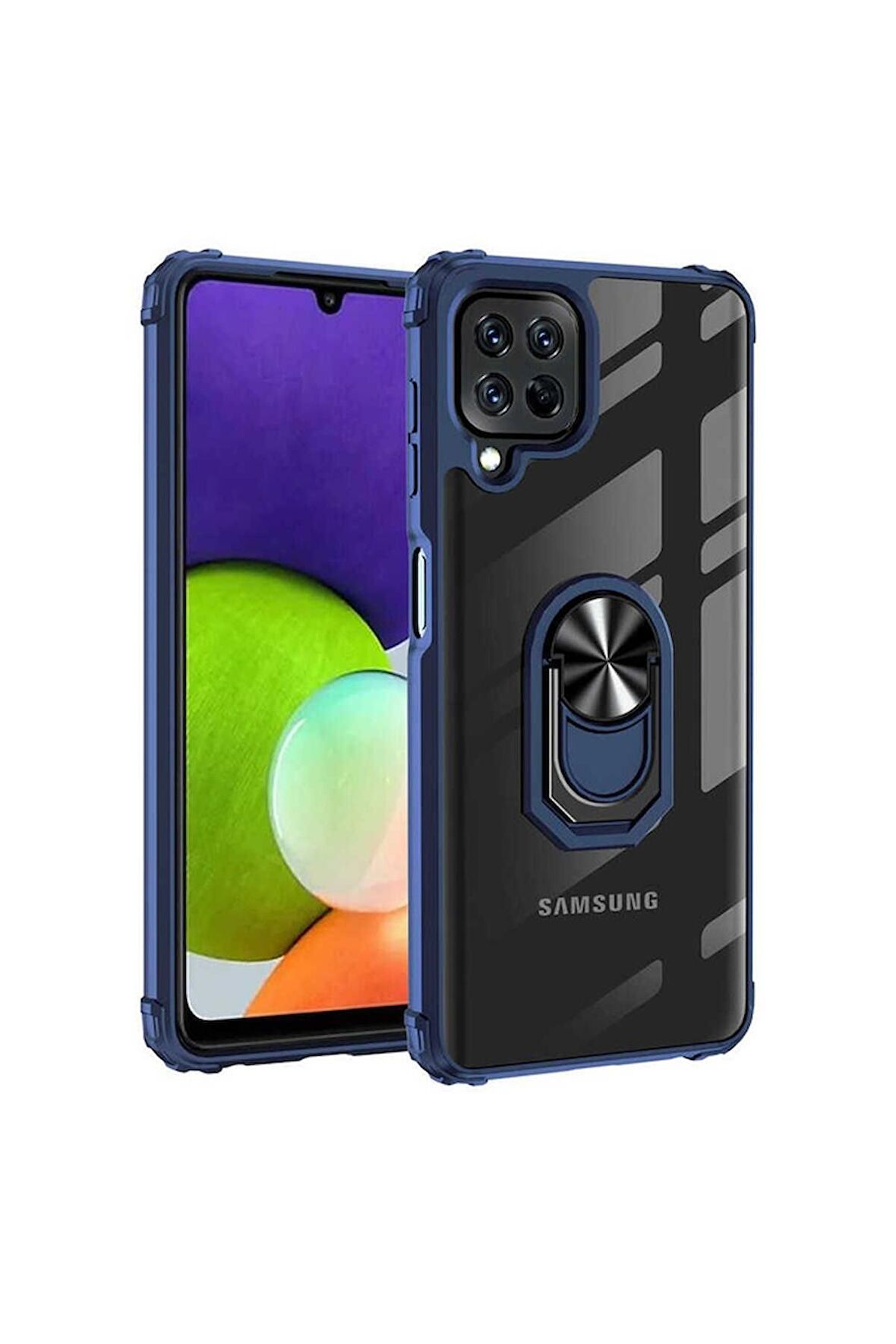 Samsung Galaxy A22 4G Uyumlu Kılıf Mola Kapak Lacivert