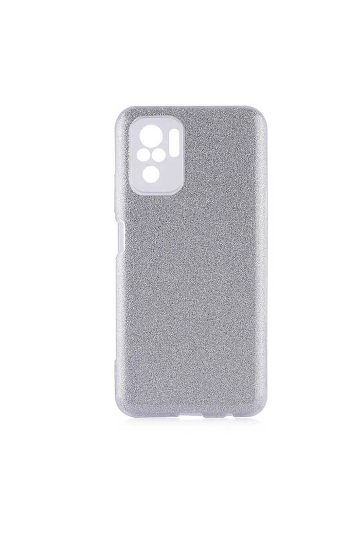 Xiaomi Redmi Note 10S Uyumlu Kılıf Shining Silikon Gri
