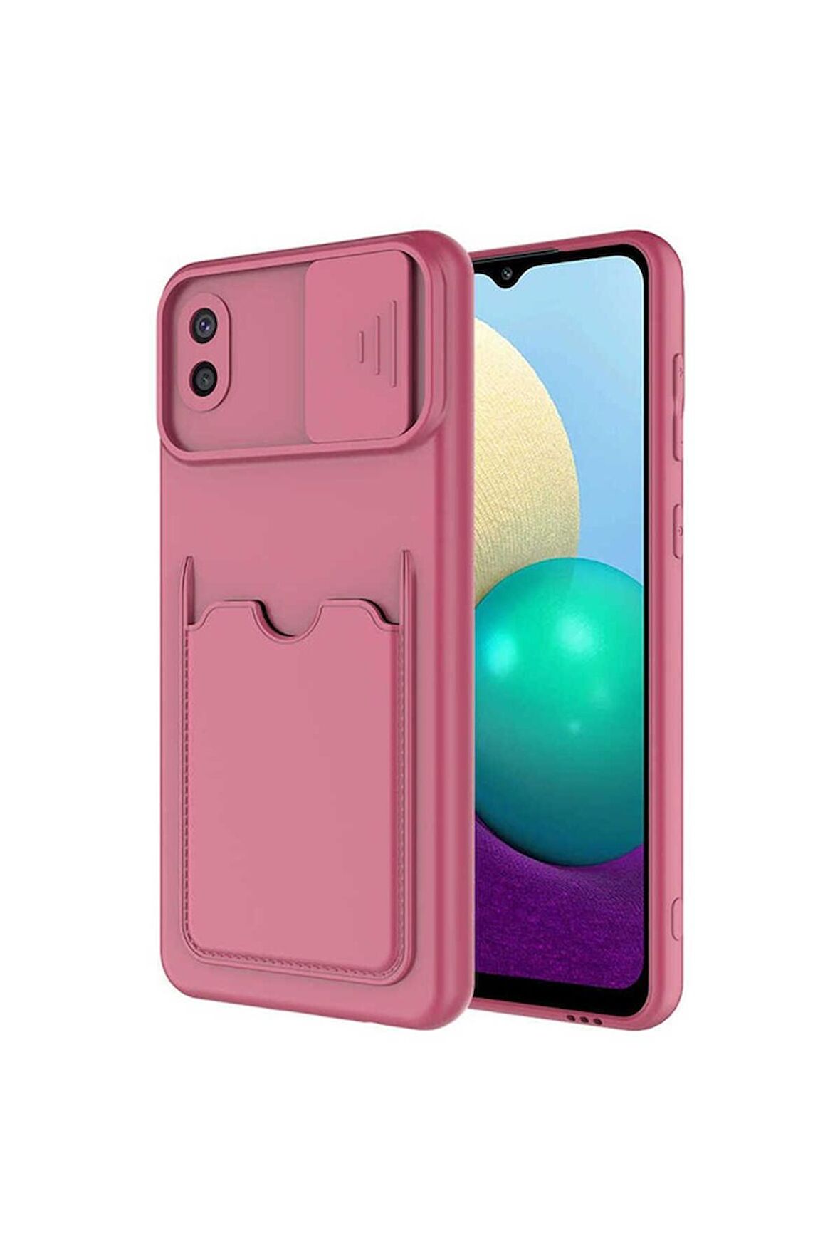 Samsung Galaxy A02 Uyumlu Kılıf Kartix Kapak Koyu Mor