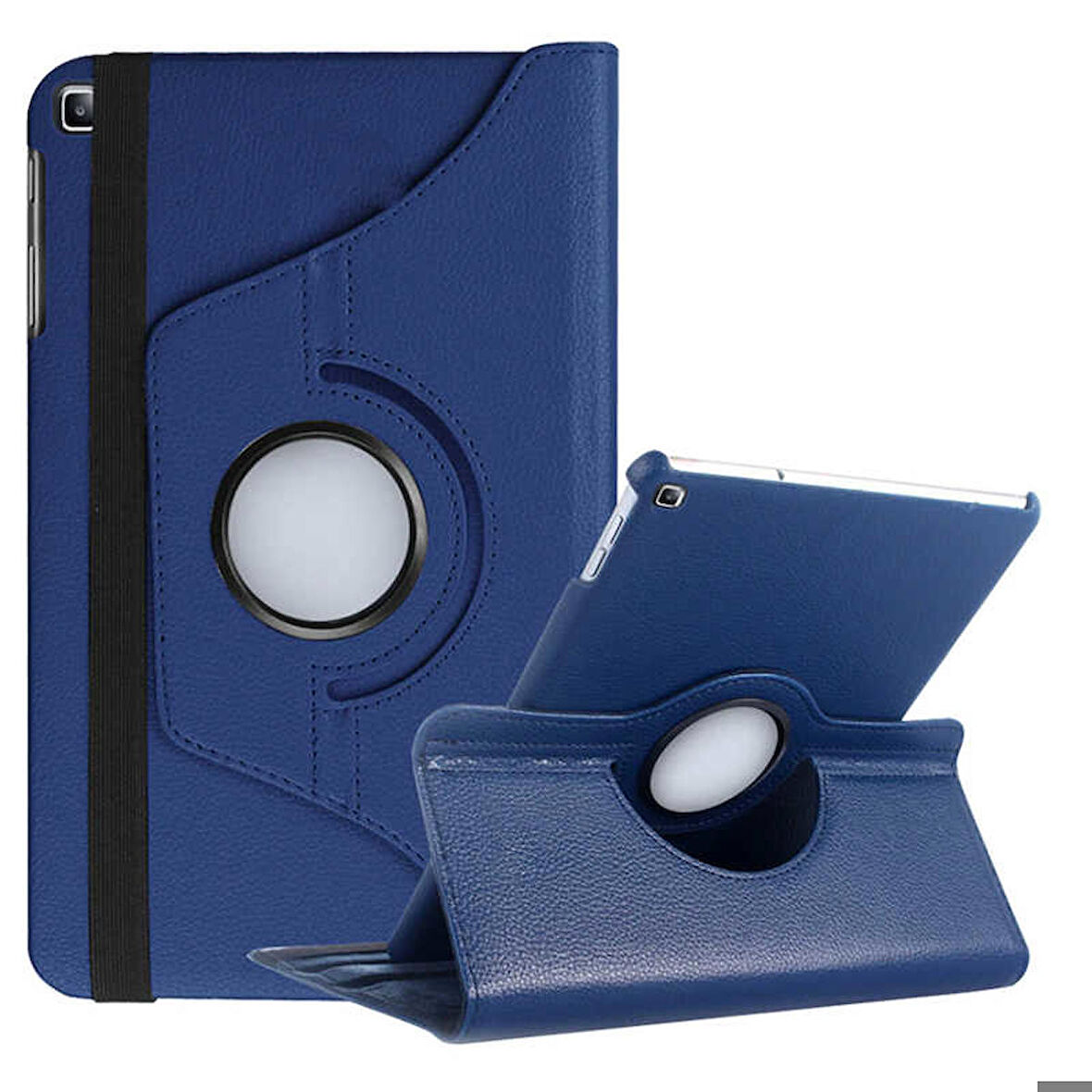Samsung Galaxy Tab A7 Lite T225 Uyumlu Tablet Kılıfı 360 Dönebilen Standlı Kılıf Lacivert