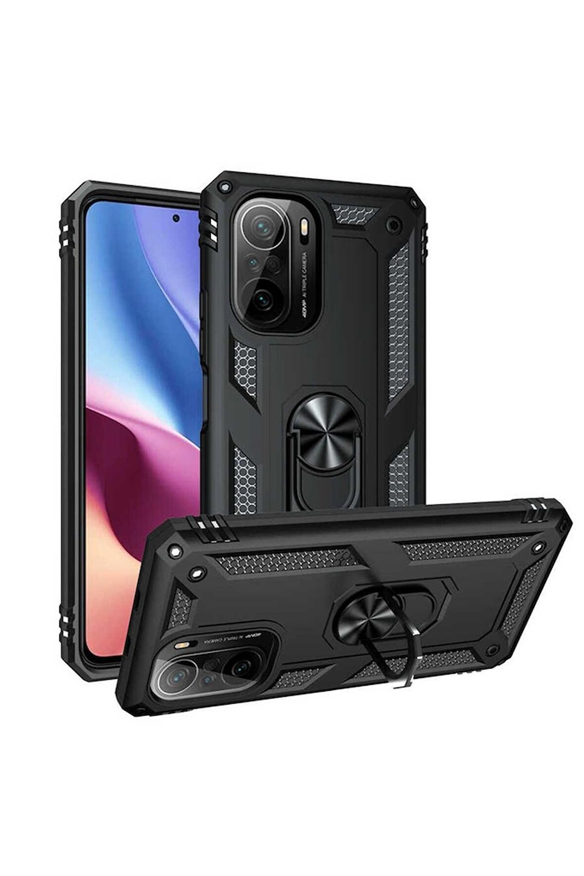 Xiaomi Poco F3 Uyumlu Kılıf Vega Kapak Siyah