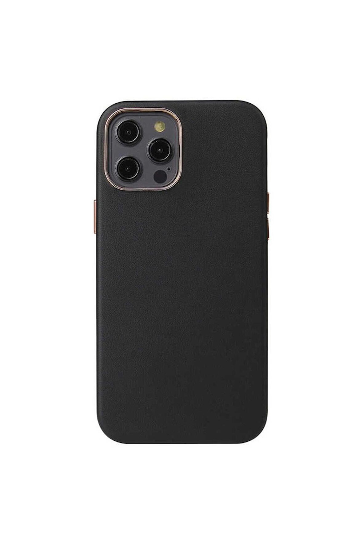 Apple iPhone 12 Pro Max Uyumlu Kılıf Leathersafe Wireless Kapak Siyah