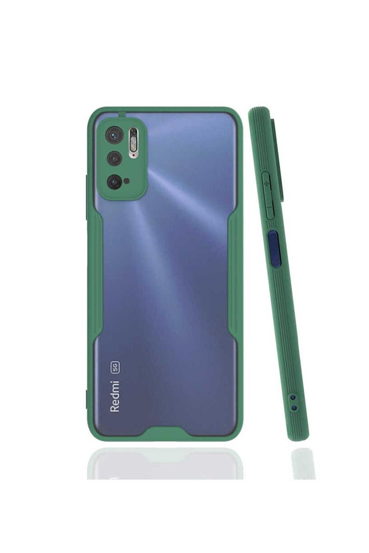 Xiaomi Redmi Note 10 5G Uyumlu Kılıf Parfe Kapak Koyu Yeşil