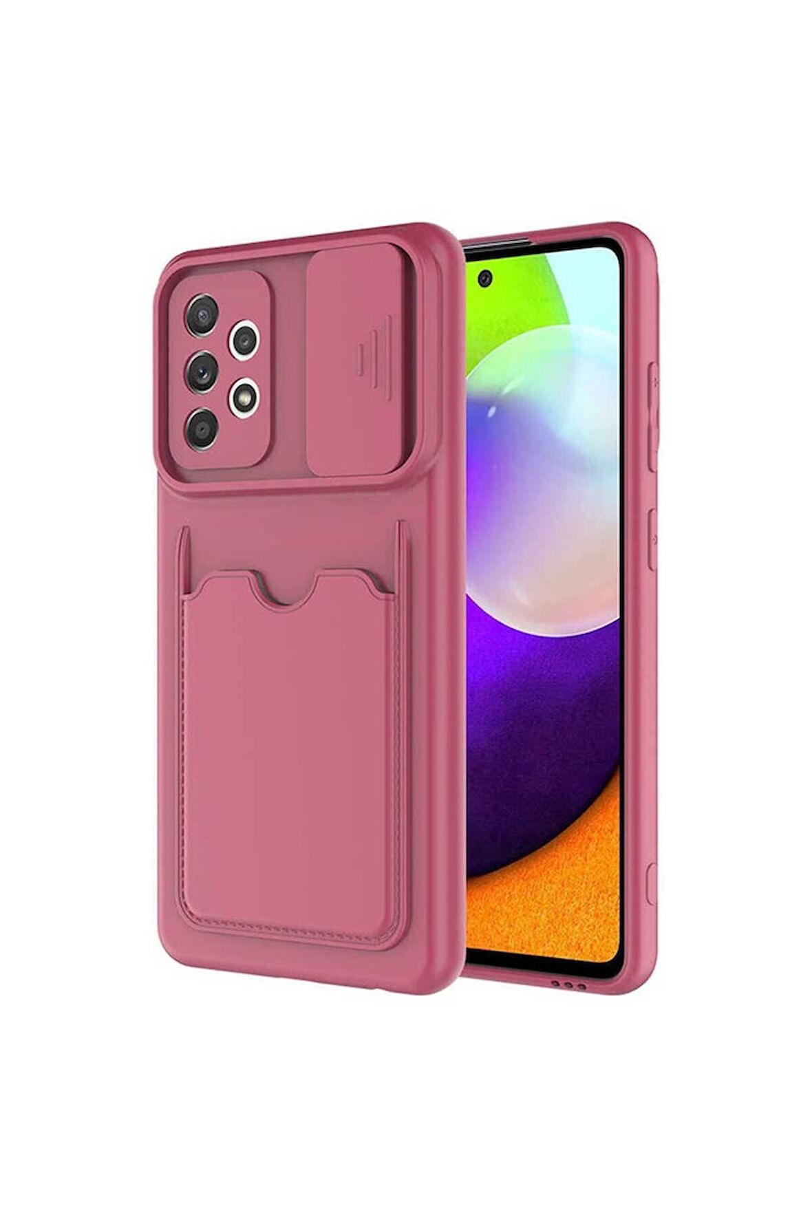 Samsung Galaxy A72 Uyumlu Kılıf Kartix Kapak Koyu Mor
