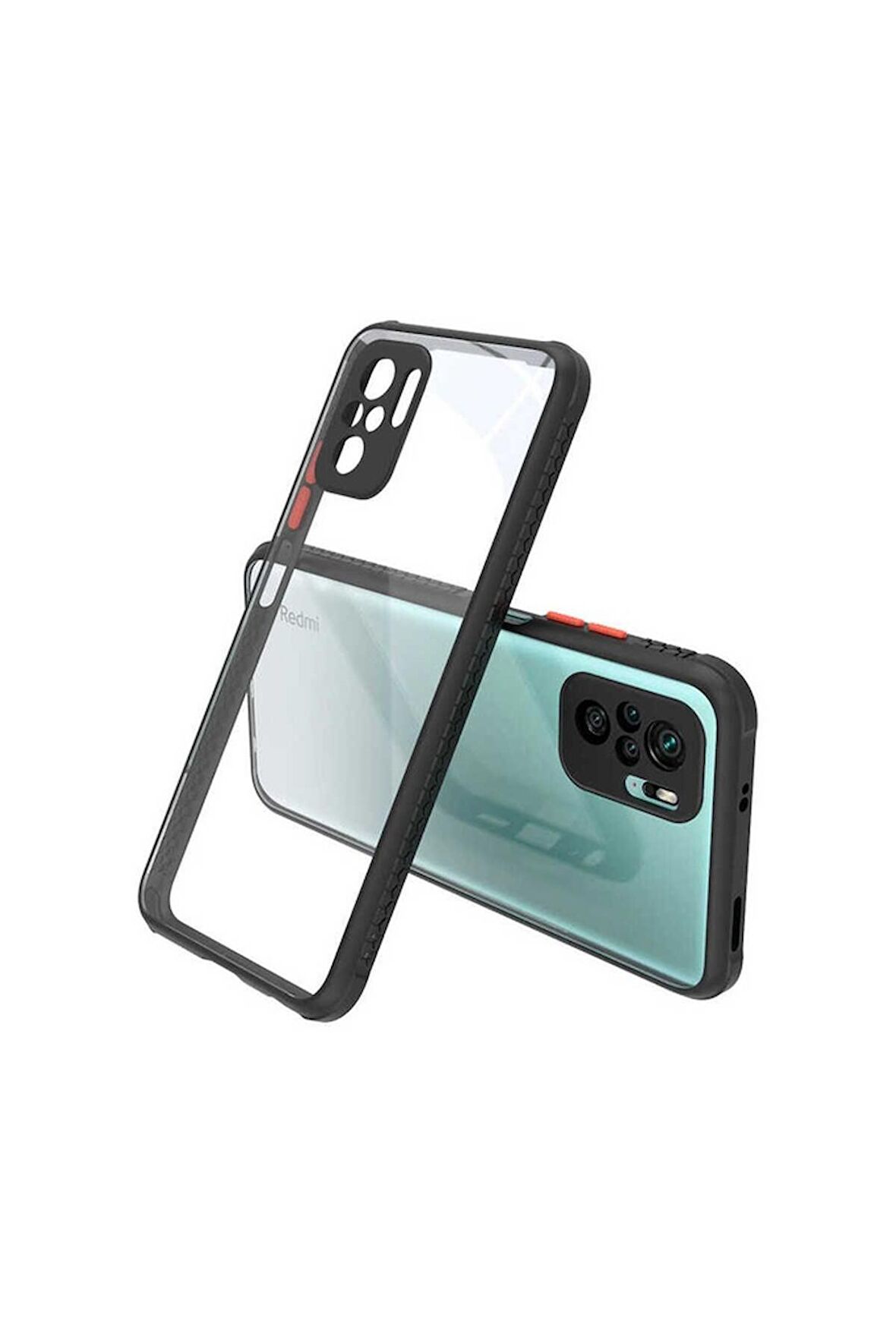 Xiaomi Redmi Note 10 Uyumlu Kılıf Kaff Kapak Siyah
