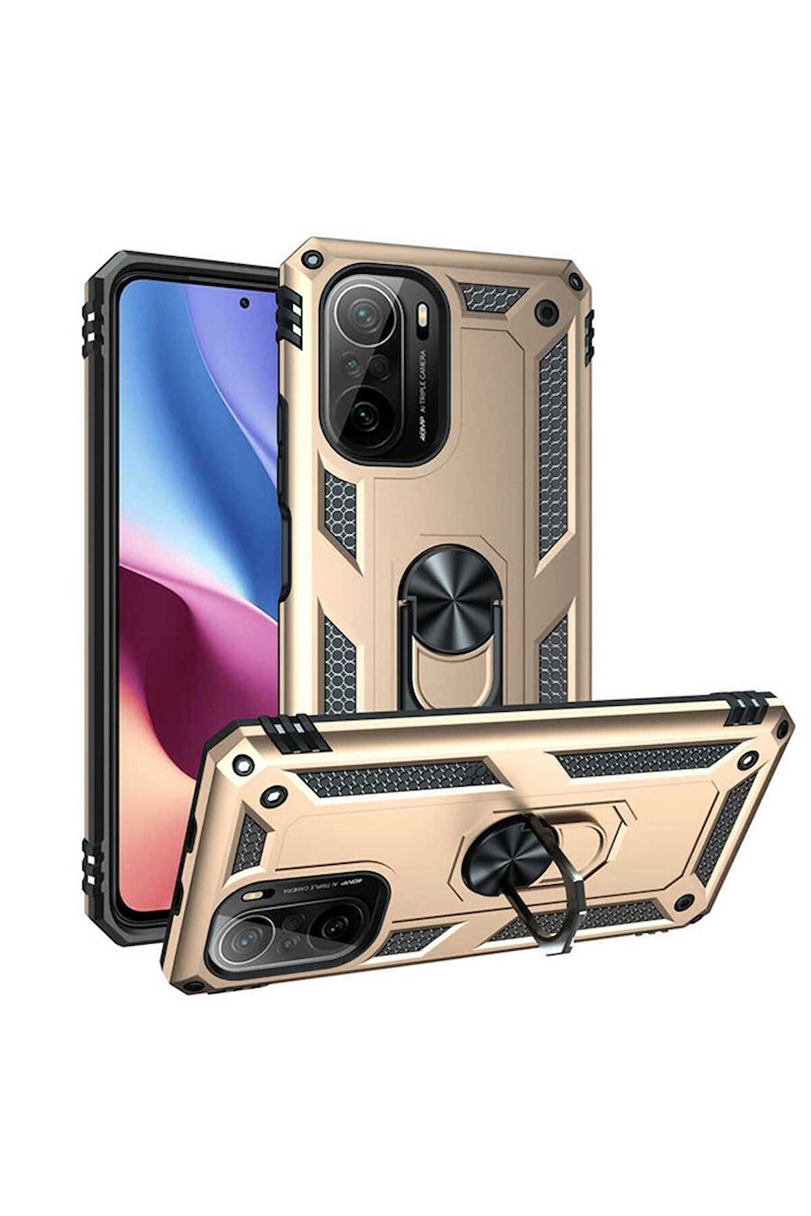 Xiaomi Mi 11i Uyumlu Kılıf Vega Kapak Gold