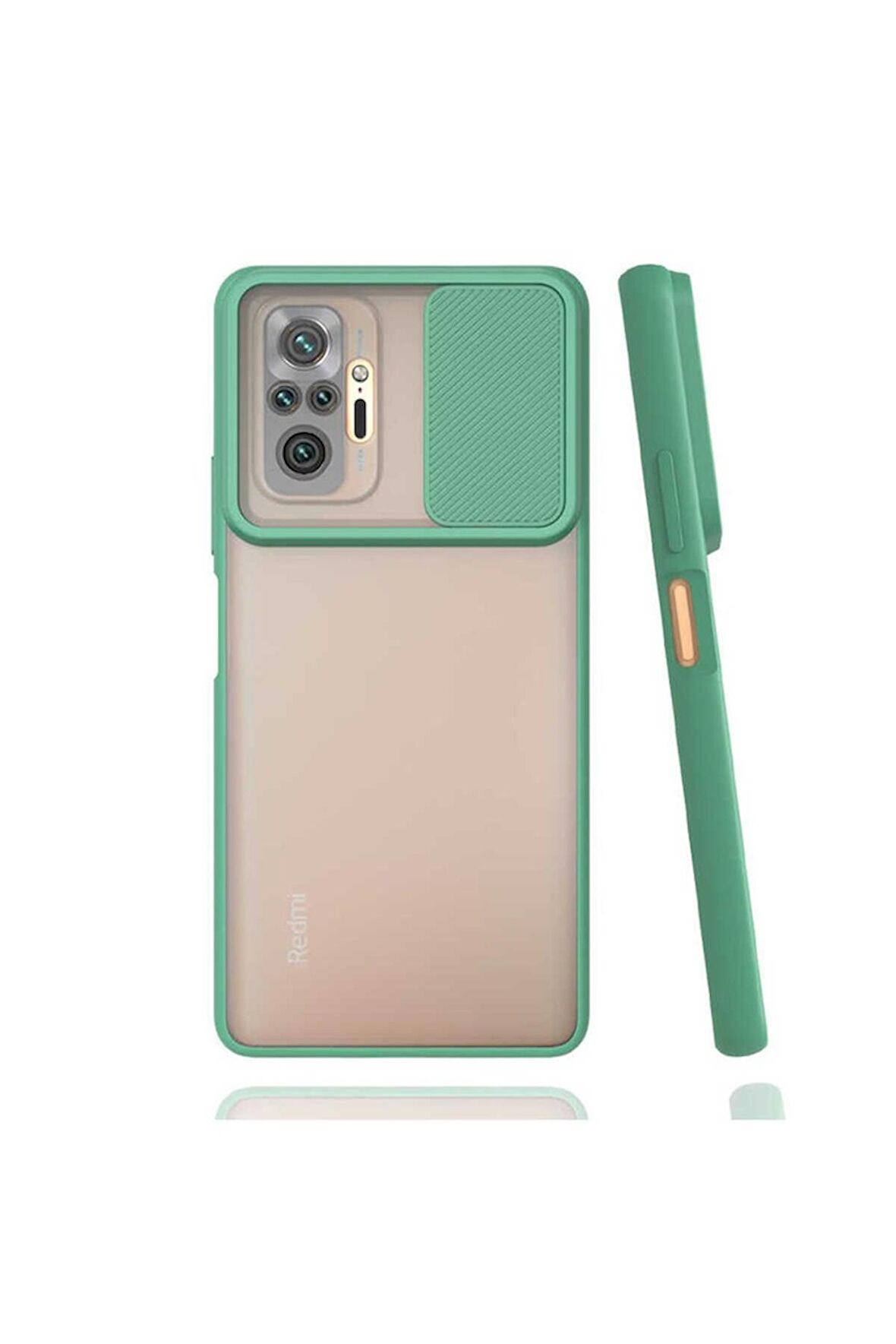 Xiaomi Redmi Note 10 Pro Uyumlu Kılıf Lensi Kapak Koyu Yeşil