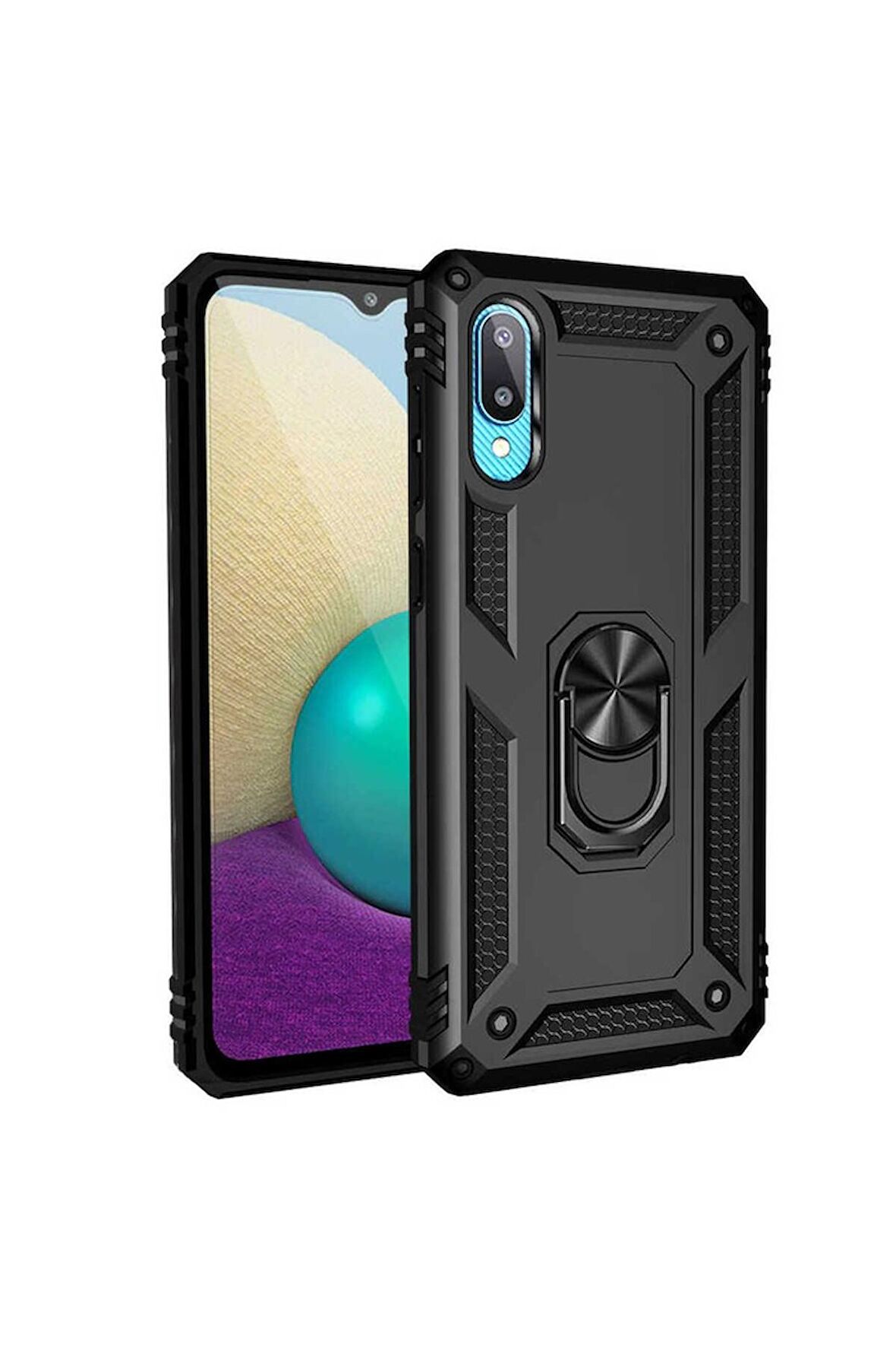 Samsung Galaxy A02 Uyumlu Kılıf Vega Kapak Siyah