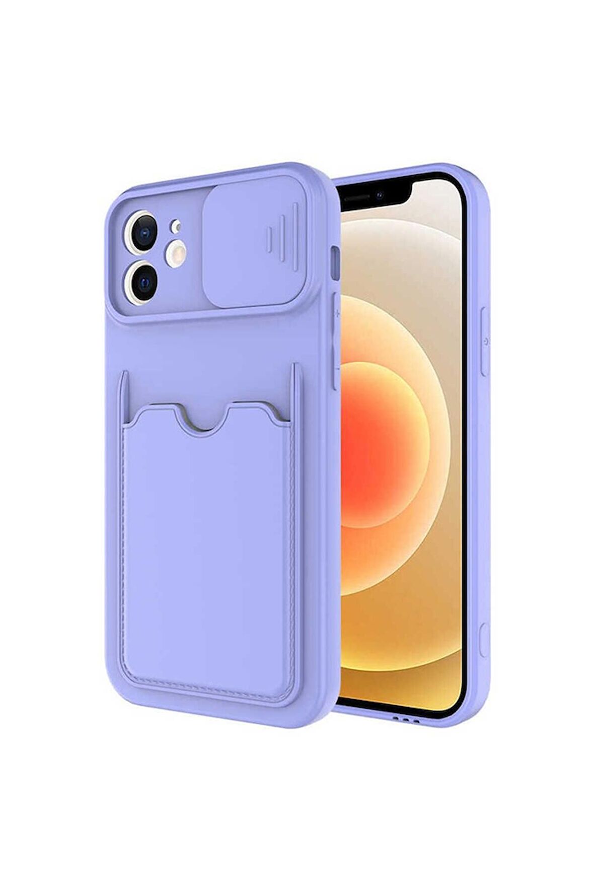 Apple iPhone 12 Mini Uyumlu Kılıf Kartix Kapak Lila