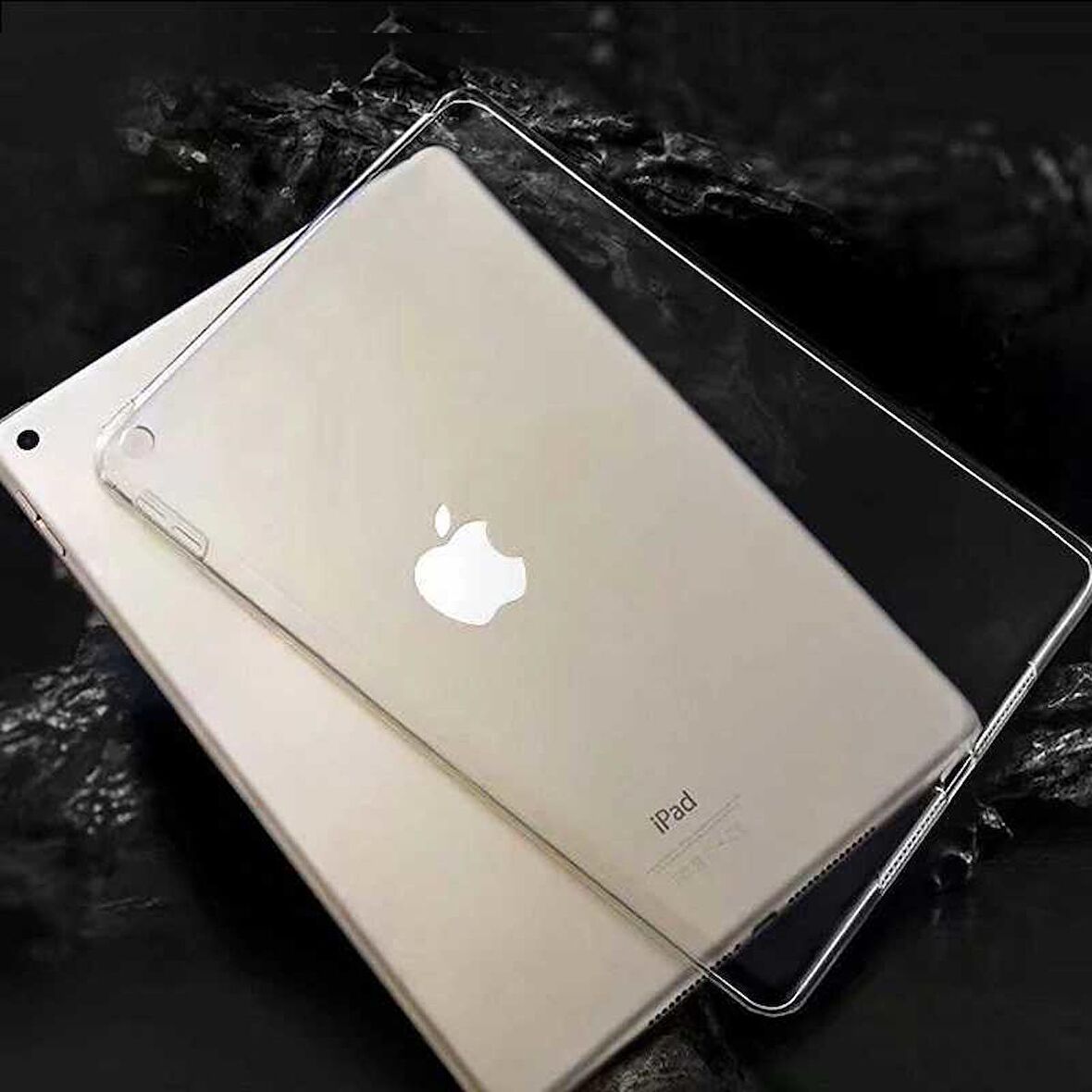 Apple iPad 10.2 2021 (9.Nesil) Uyumlu Tablet Kılıfı Şeffaf Süper Silikon Kapak Renksiz