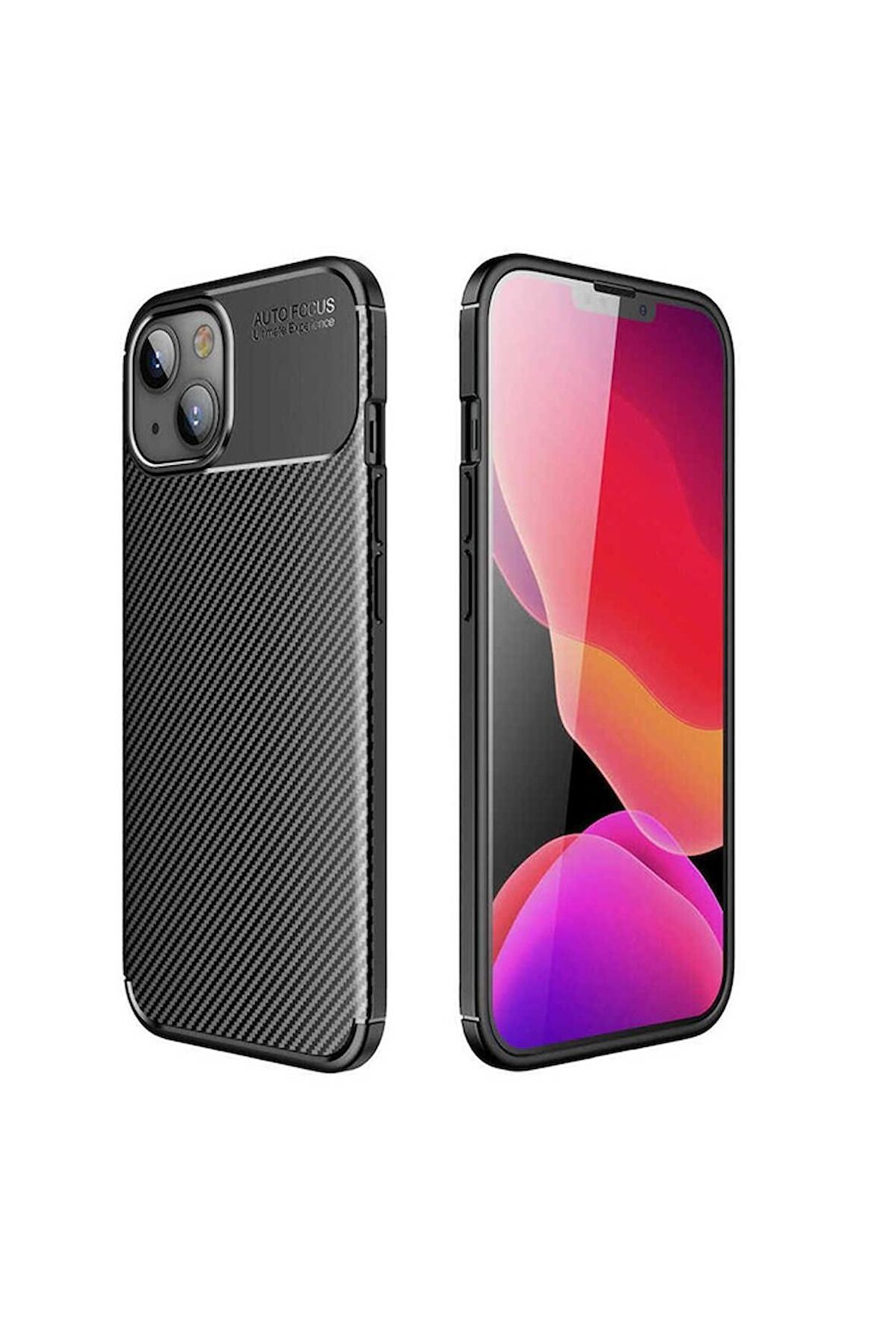 Apple iPhone 13 Uyumlu Kılıf Negro Silikon Kapak Siyah