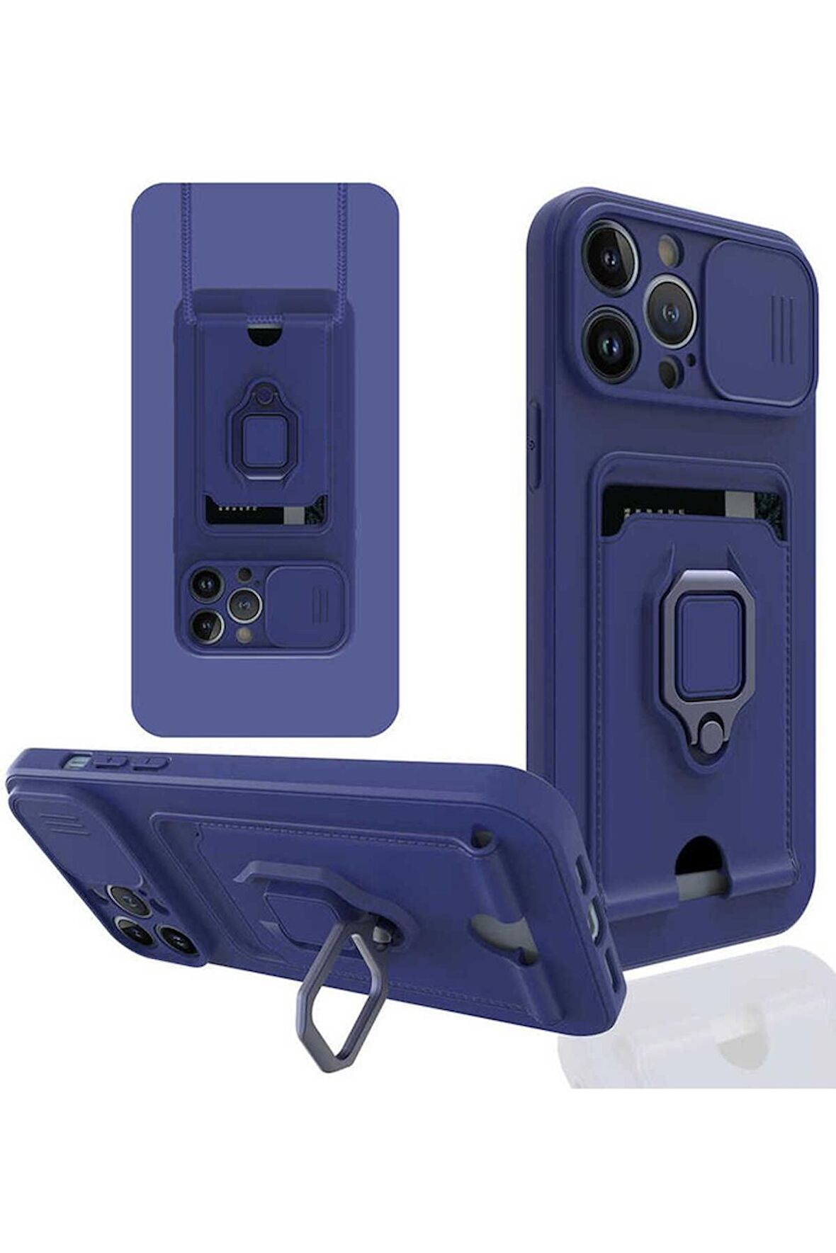 Apple iPhone 13 Pro Max Uyumlu Kılıf Pelit Kapak Lacivert