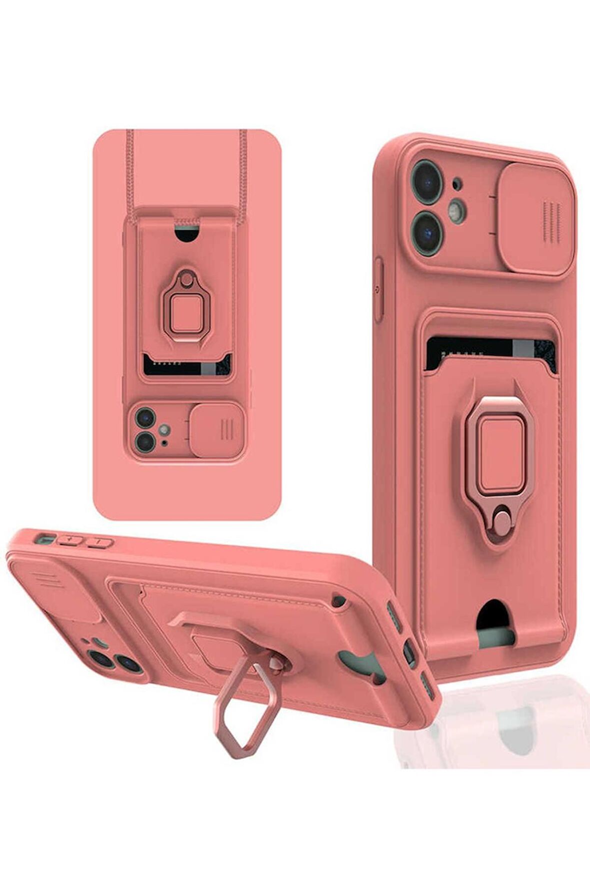 Apple iPhone 11 Uyumlu Kılıf Pelit Kapak Pembe