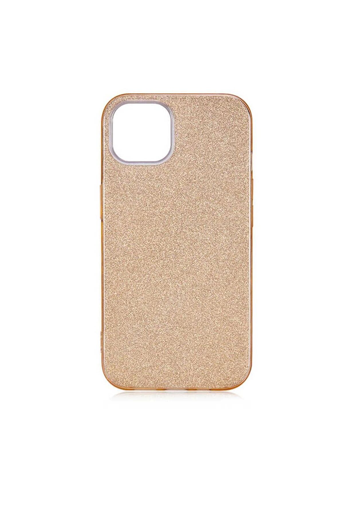 Apple iPhone 13 Mini Uyumlu Kılıf Shining Silikon Gold
