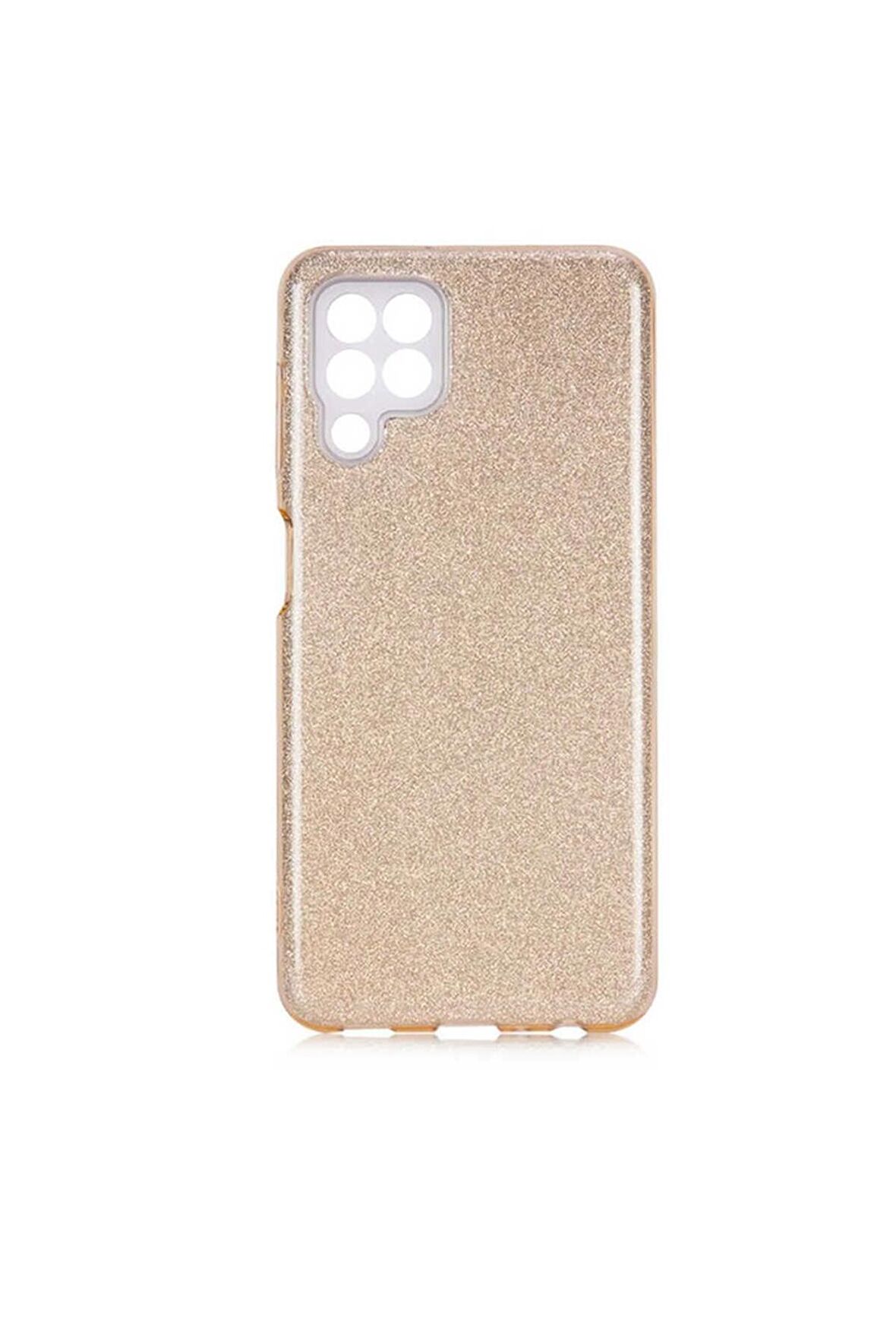 Samsung Galaxy A22 4G Uyumlu Kılıf Shining Silikon Gold