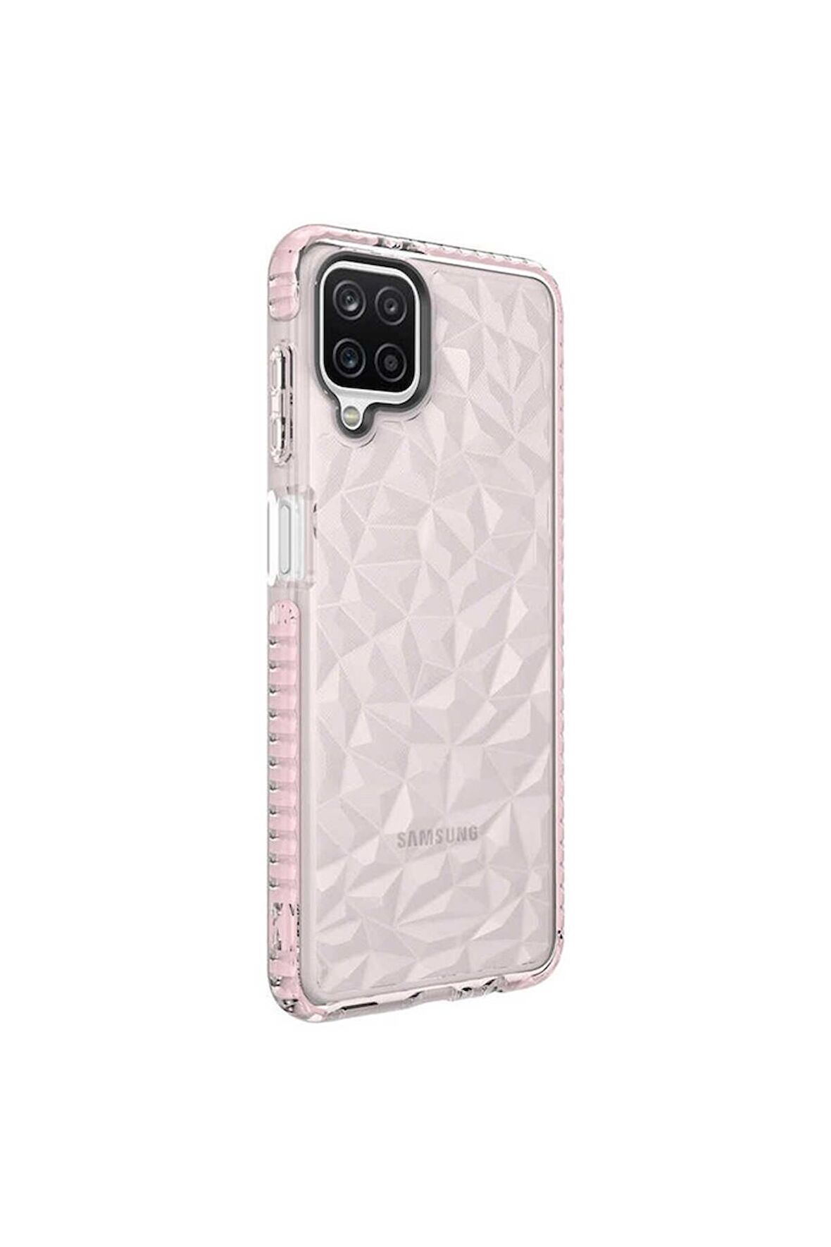 Samsung Galaxy A12 Uyumlu Kılıf Buzz Kapak Pembe