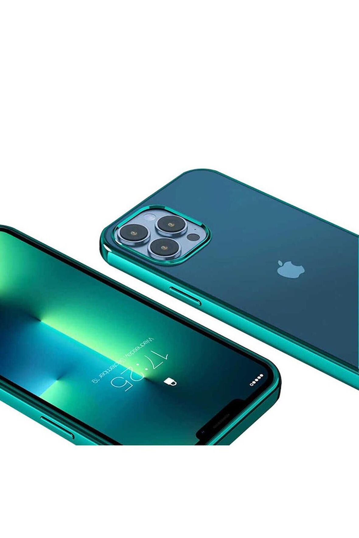 Apple iPhone 13 Pro Max Uyumlu Kılıf Pixel Kapak Yeşil
