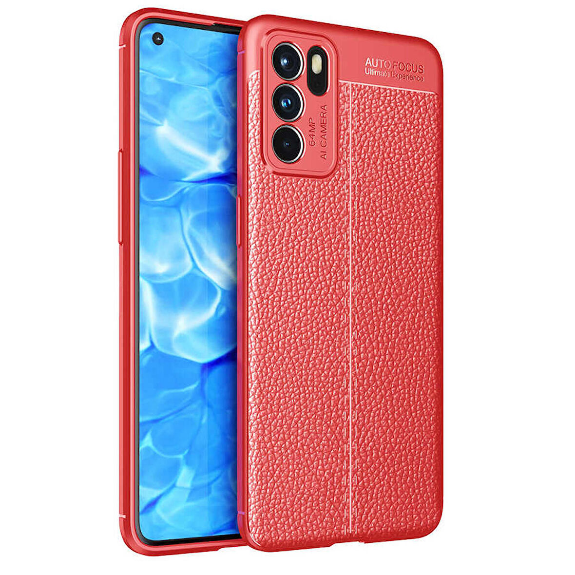 Oppo Reno 6 4G Uyumlu Kılıf Niss Silikon Kapak Kırmızı