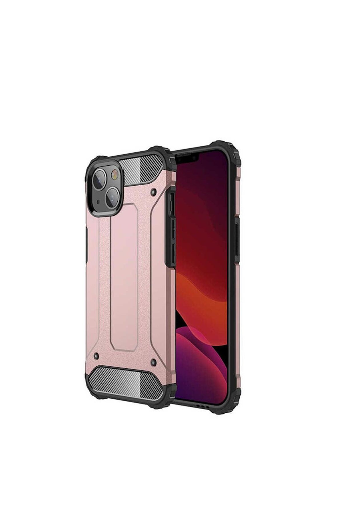 Apple iPhone 13 Uyumlu Kılıf Crash Silikon Kapak Rose Gold