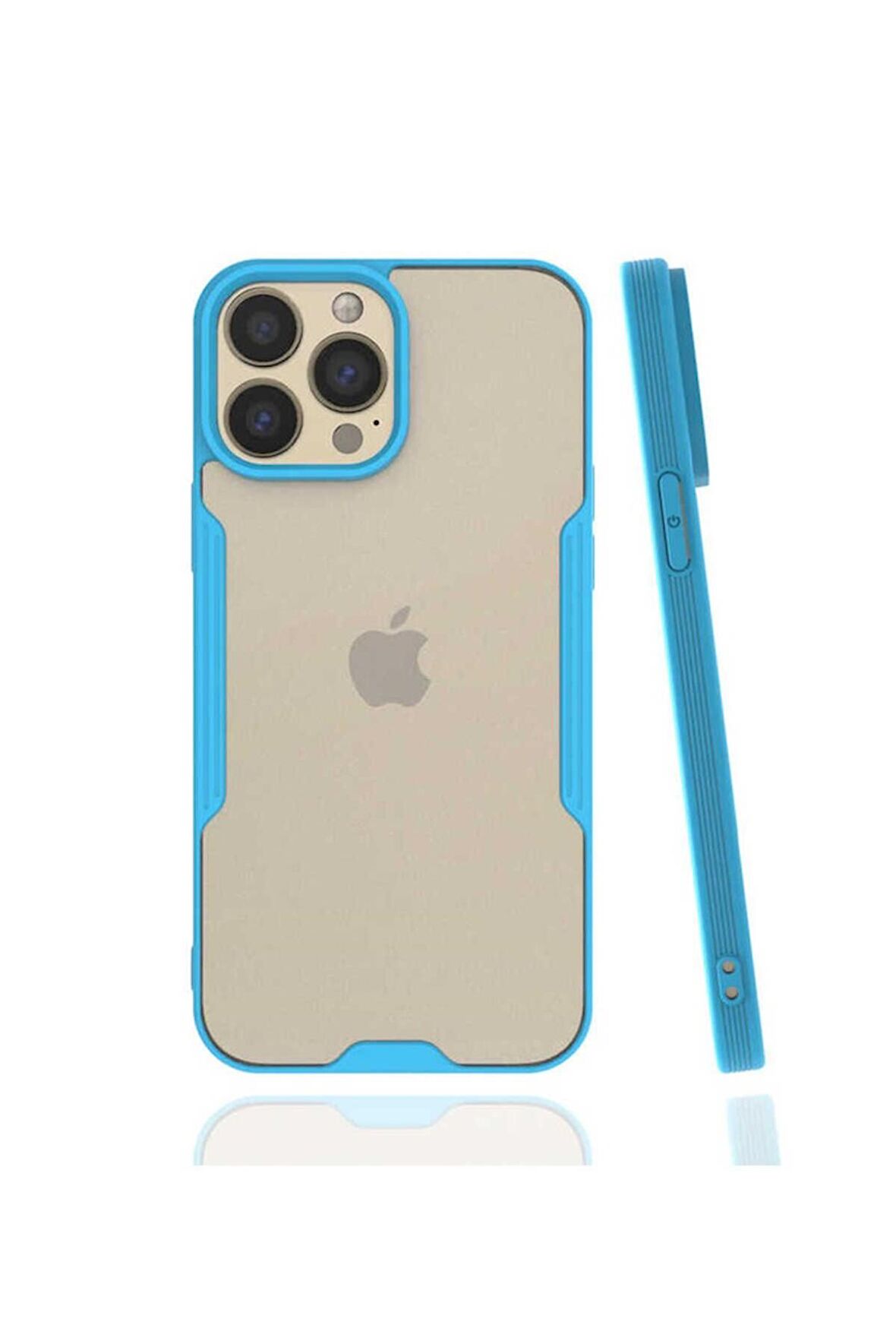 Apple iPhone 13 Pro Max Uyumlu Kılıf Parfe Kapak Mavi
