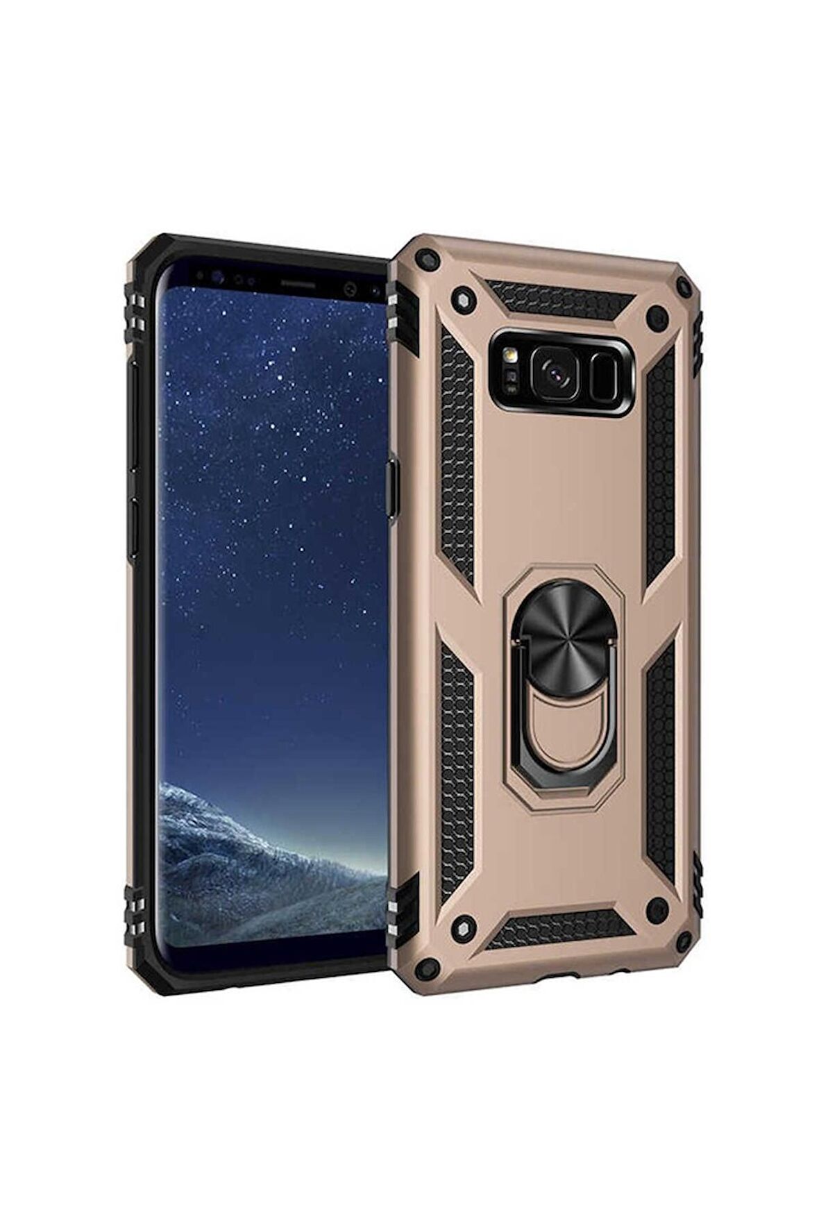 Samsung Galaxy S8 Plus Uyumlu Kılıf Vega Kapak Gold