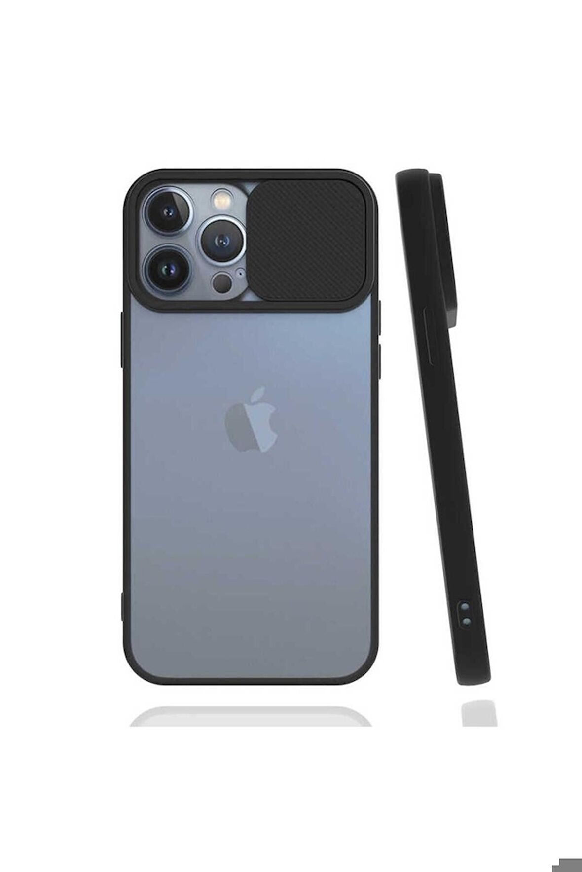 Apple iPhone 13 Pro Max Uyumlu Kılıf Lensi Kapak Siyah