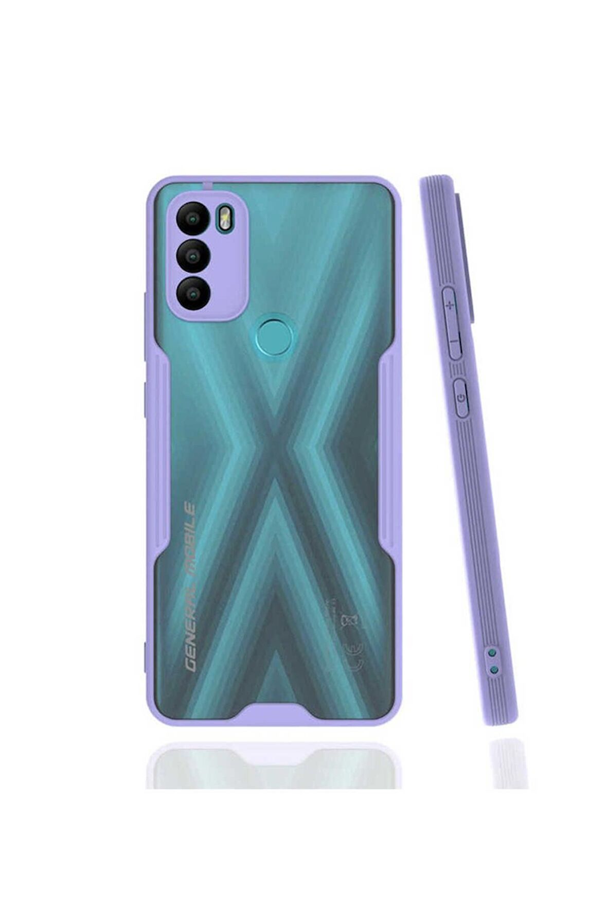 General Mobile 21 Plus Uyumlu Kılıf Parfe Kapak Mor