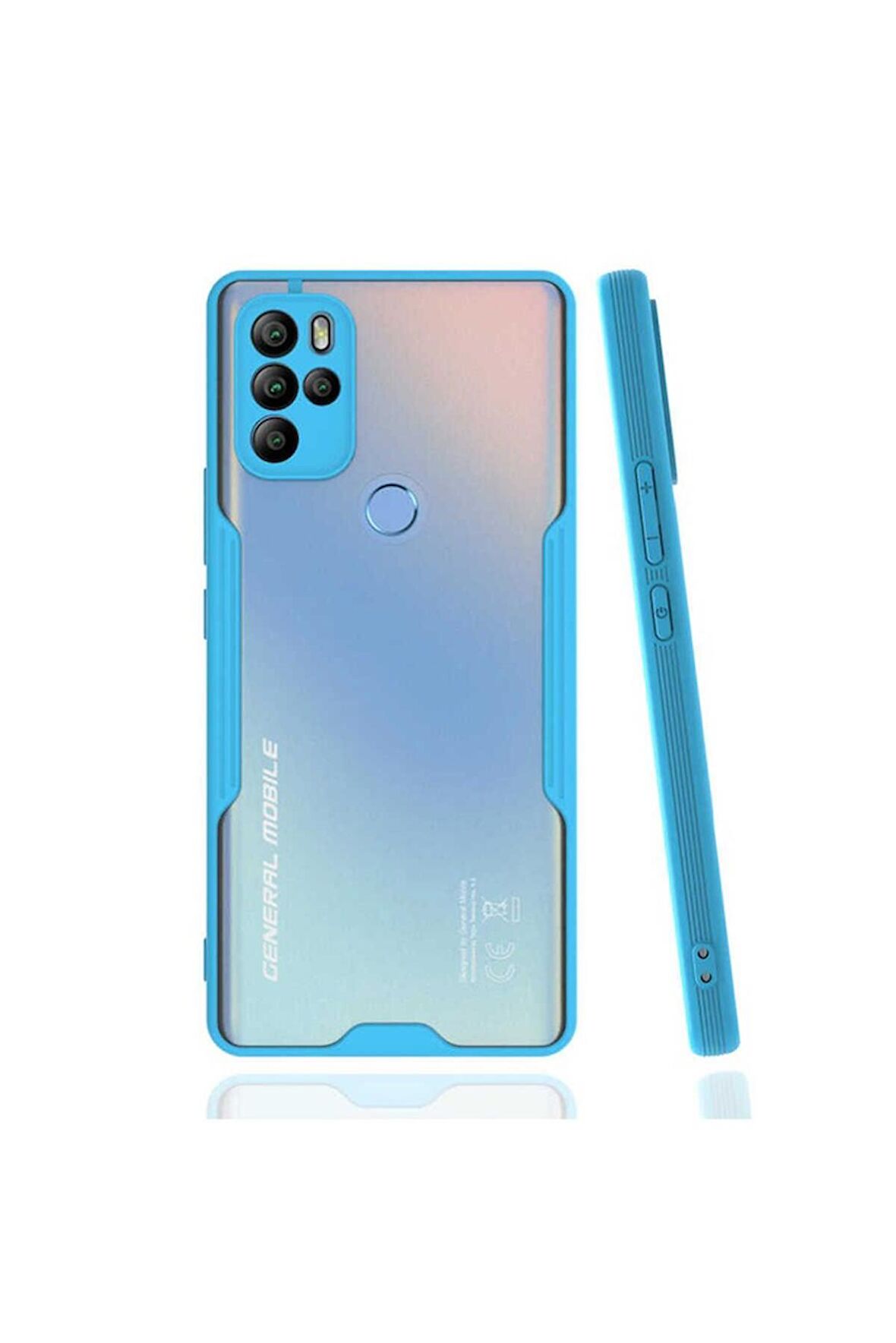 General Mobile 21 Pro Uyumlu Kılıf Parfe Kapak Mavi