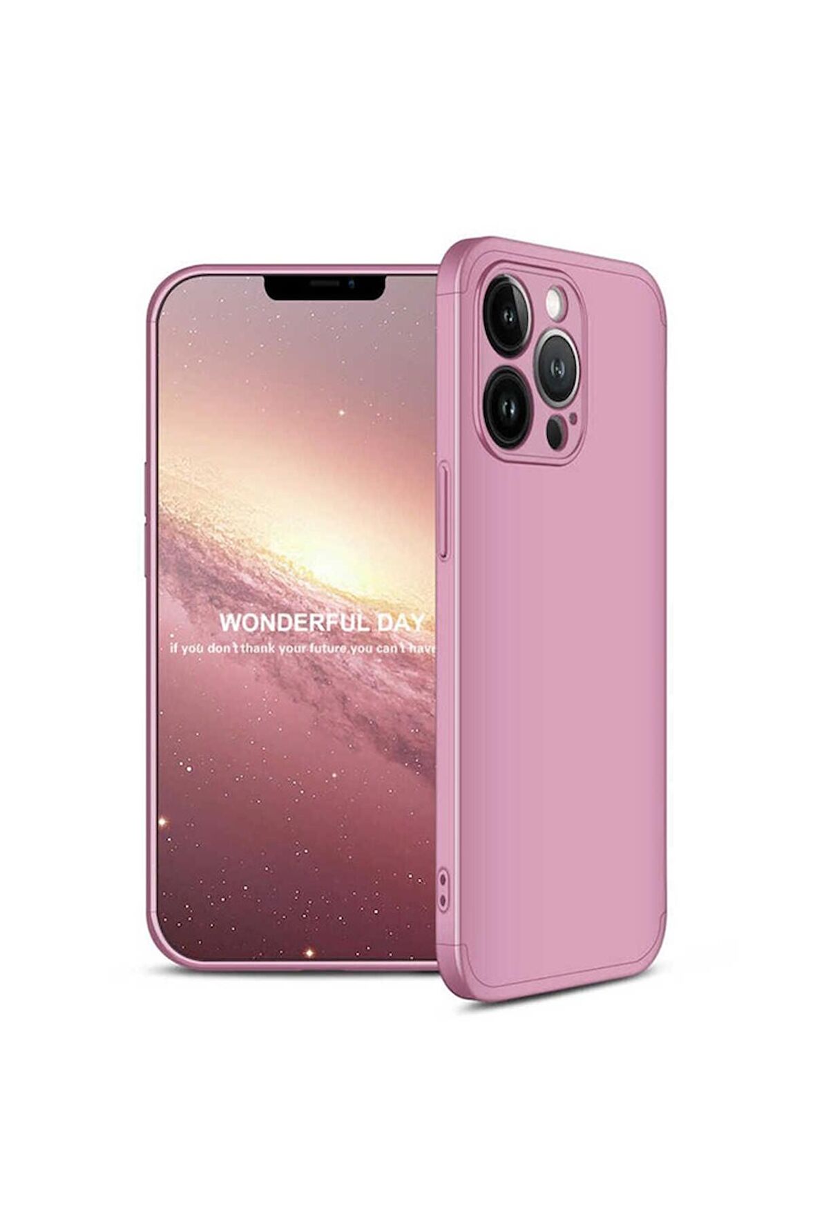 Apple iPhone 13 Pro Uyumlu Kılıf Ays Kapak Rose Gold