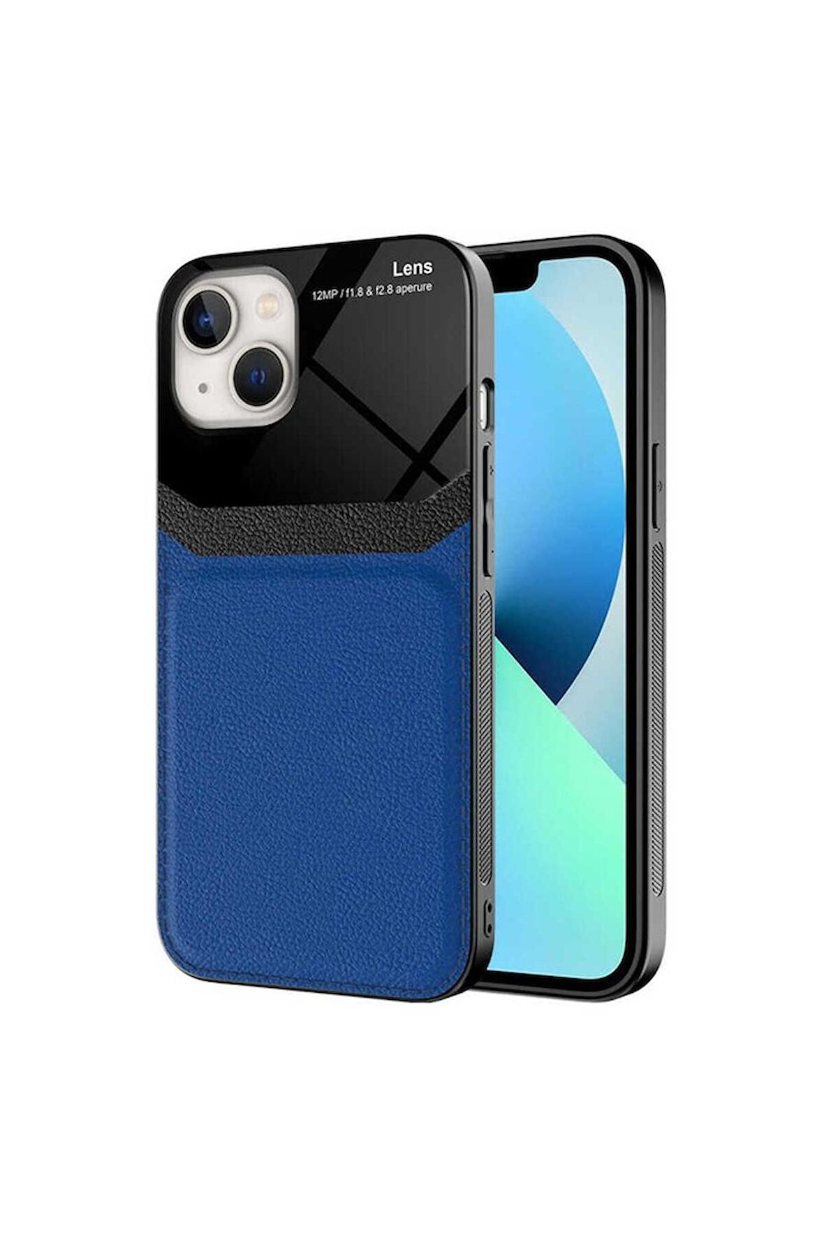 Apple iPhone 13 Uyumlu Kılıf Emiks Kapak Lacivert