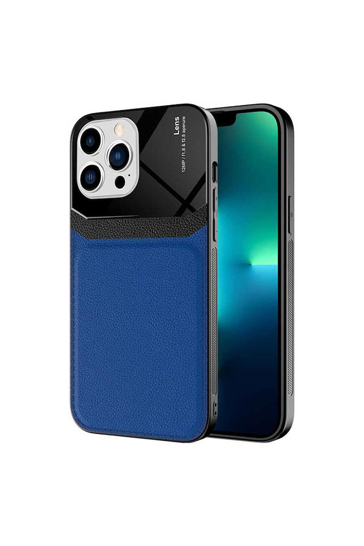 Apple iPhone 13 Pro Uyumlu Kılıf Emiks Kapak Lacivert