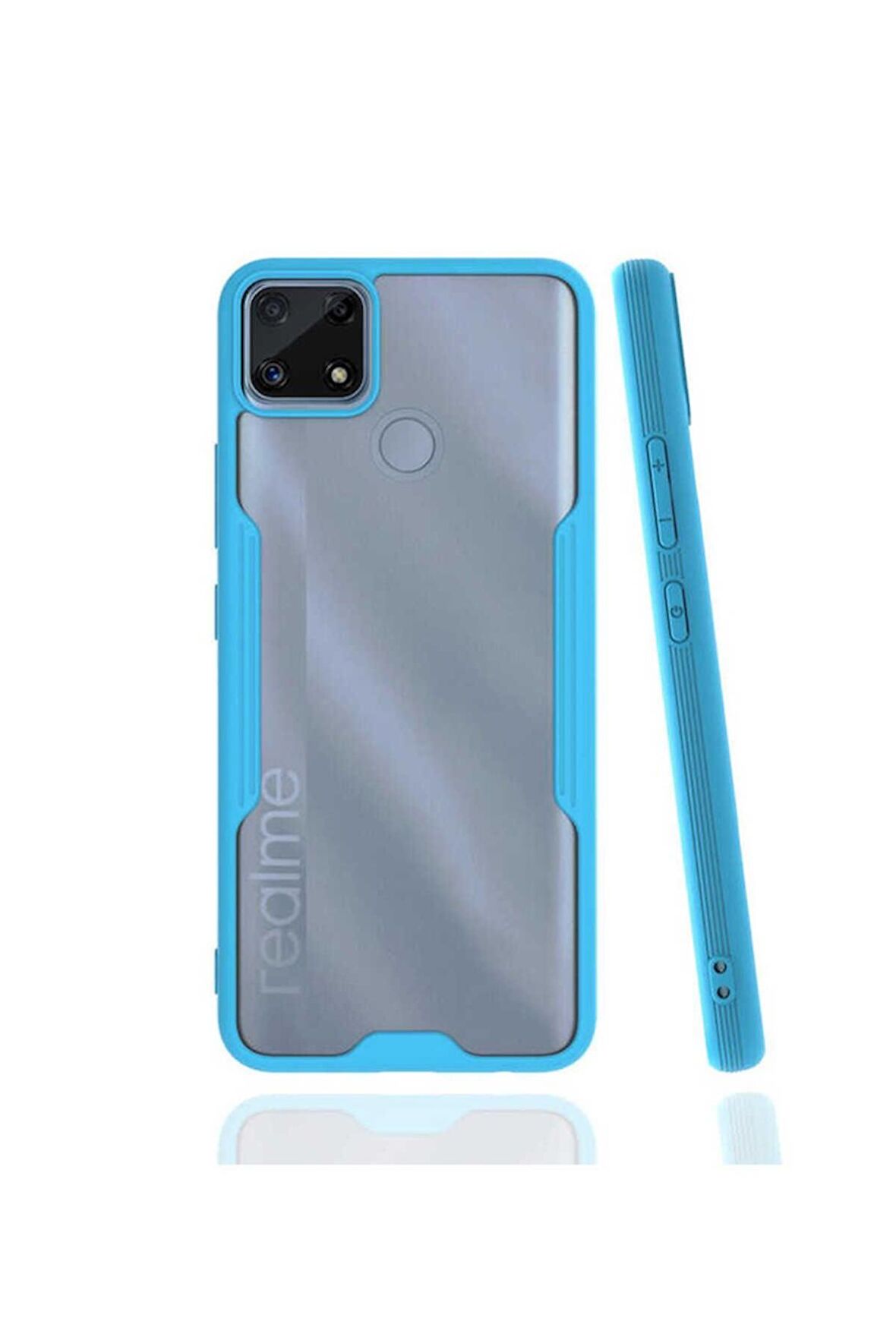 Realme C25 Uyumlu Kılıf Parfe Kapak Mavi
