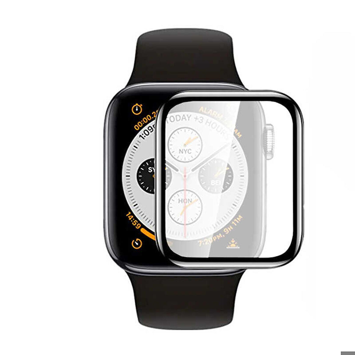 Apple Watch 41 Mm Uyumlu Mat Eko Pmma Pet Saat Ekran Koruyucu