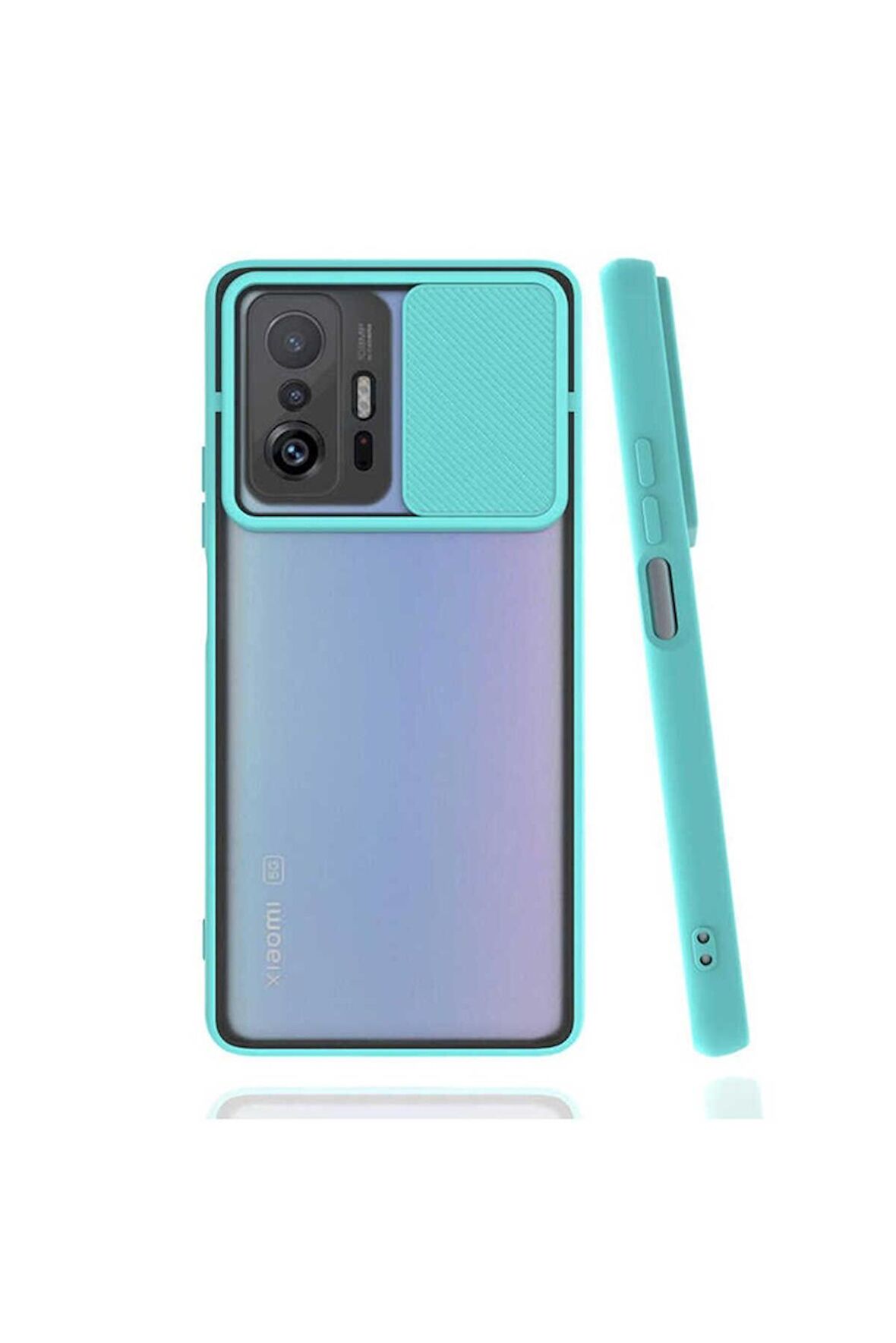 Xiaomi Mi 11T 5G Uyumlu Kılıf Lensi Kapak Turkuaz
