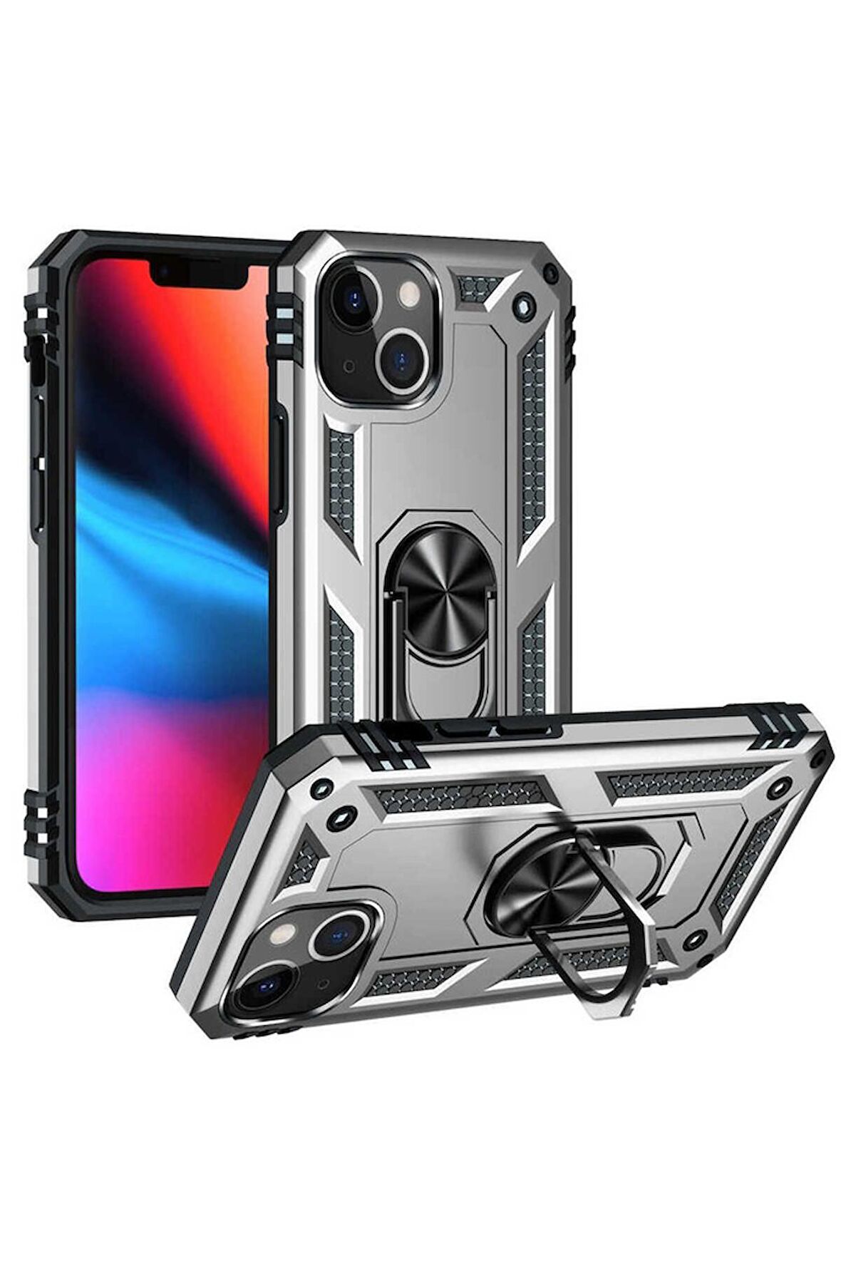 Apple iPhone 13 Mini Uyumlu Kılıf Vega Kapak Gri