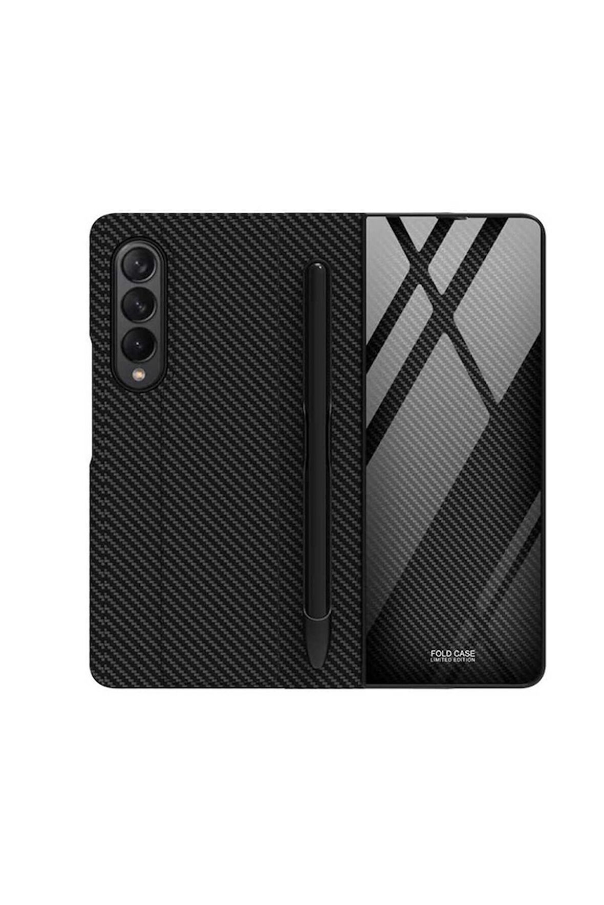 Samsung Galaxy Z Fold 3 Uyumlu Kılıf Kalem Bölmeli Droga Kılıf