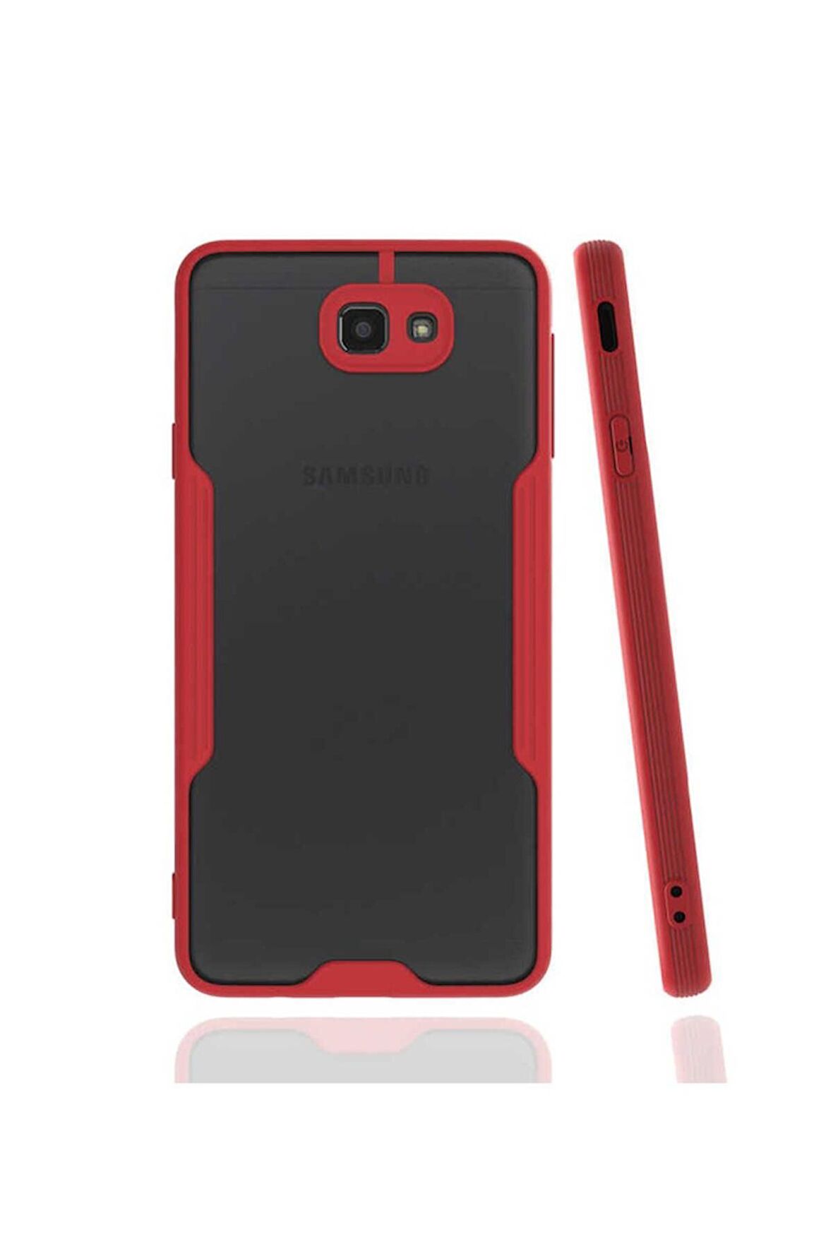 Samsung Galaxy J7 Prime Uyumlu Kılıf Parfe Kapak Kırmızı