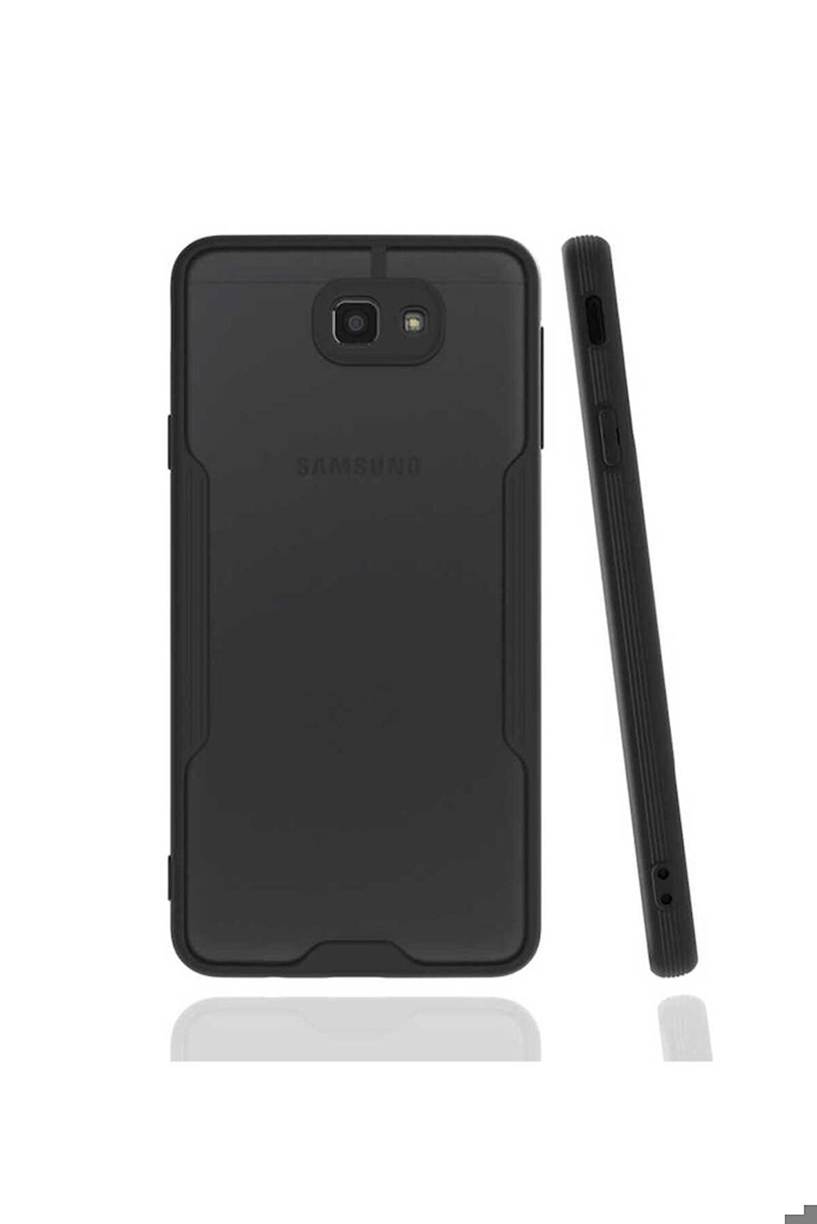 Samsung Galaxy J7 Prime Uyumlu Kılıf Parfe Kapak Siyah