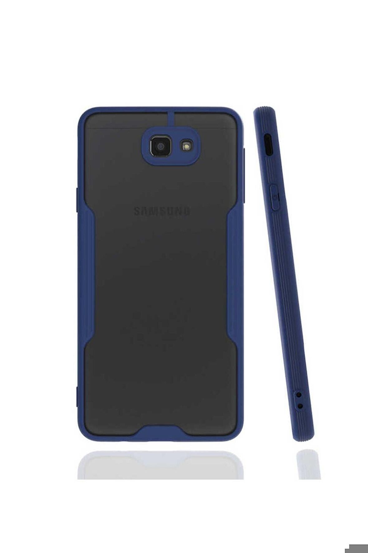 Samsung Galaxy J7 Prime Uyumlu Kılıf Parfe Kapak Lacivert