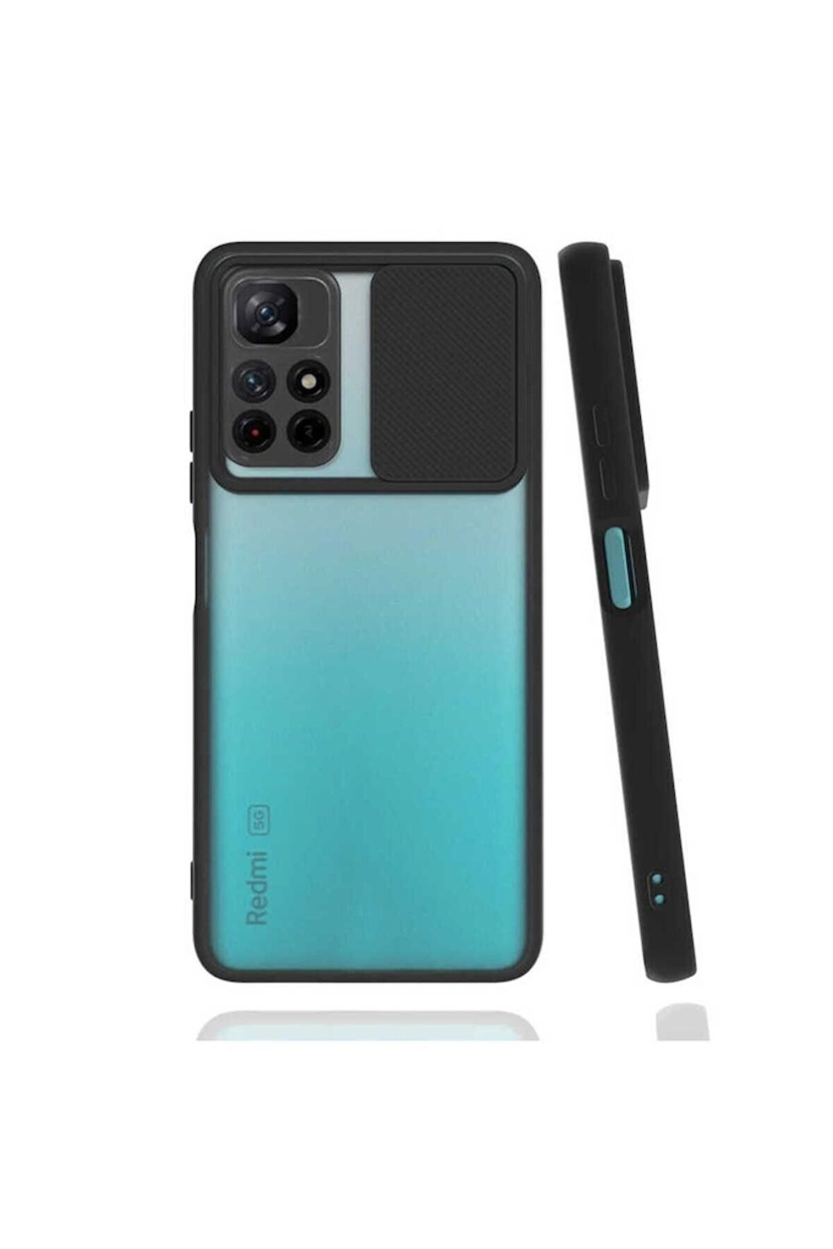 Xiaomi Poco M4 Pro 5G Uyumlu Kılıf Lensi Kapak Siyah