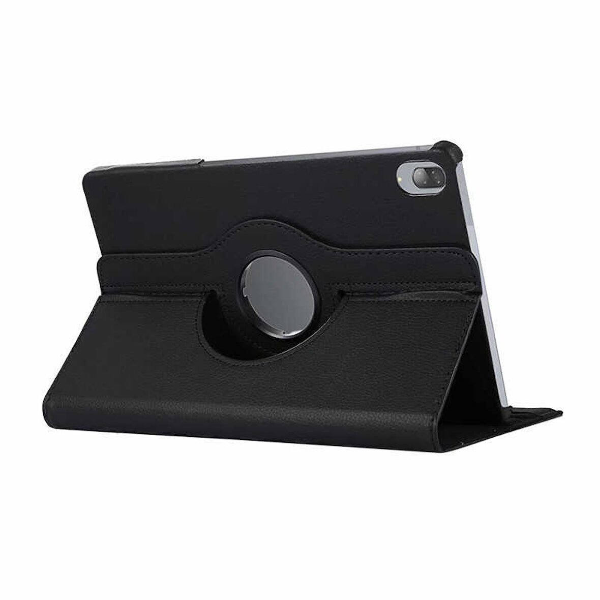 Lenovo M10 TB-X505F Uyumlu Tablet Kılıfı 360 Dönebilen Standlı Katlanabilir Kılıf Siyah