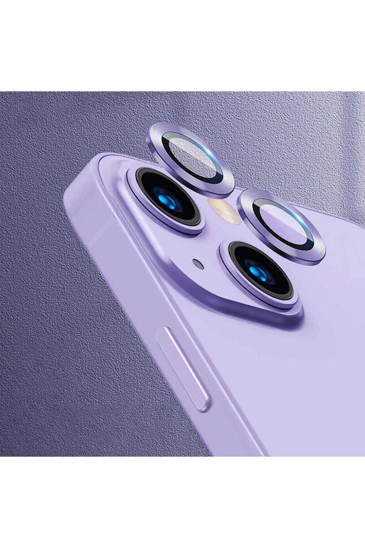 Apple iPhone 13 Uyumlu CL-07 Kamera Lens Koruyucu Mor
