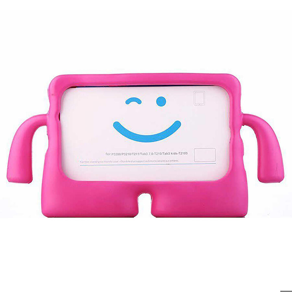 Samsung Galaxy Tab A8 10.5 SM-X200 (2021) Uyumlu Çocuk Tablet Kılıfı iBuy Silikon Kılıf  Pembe Koyu