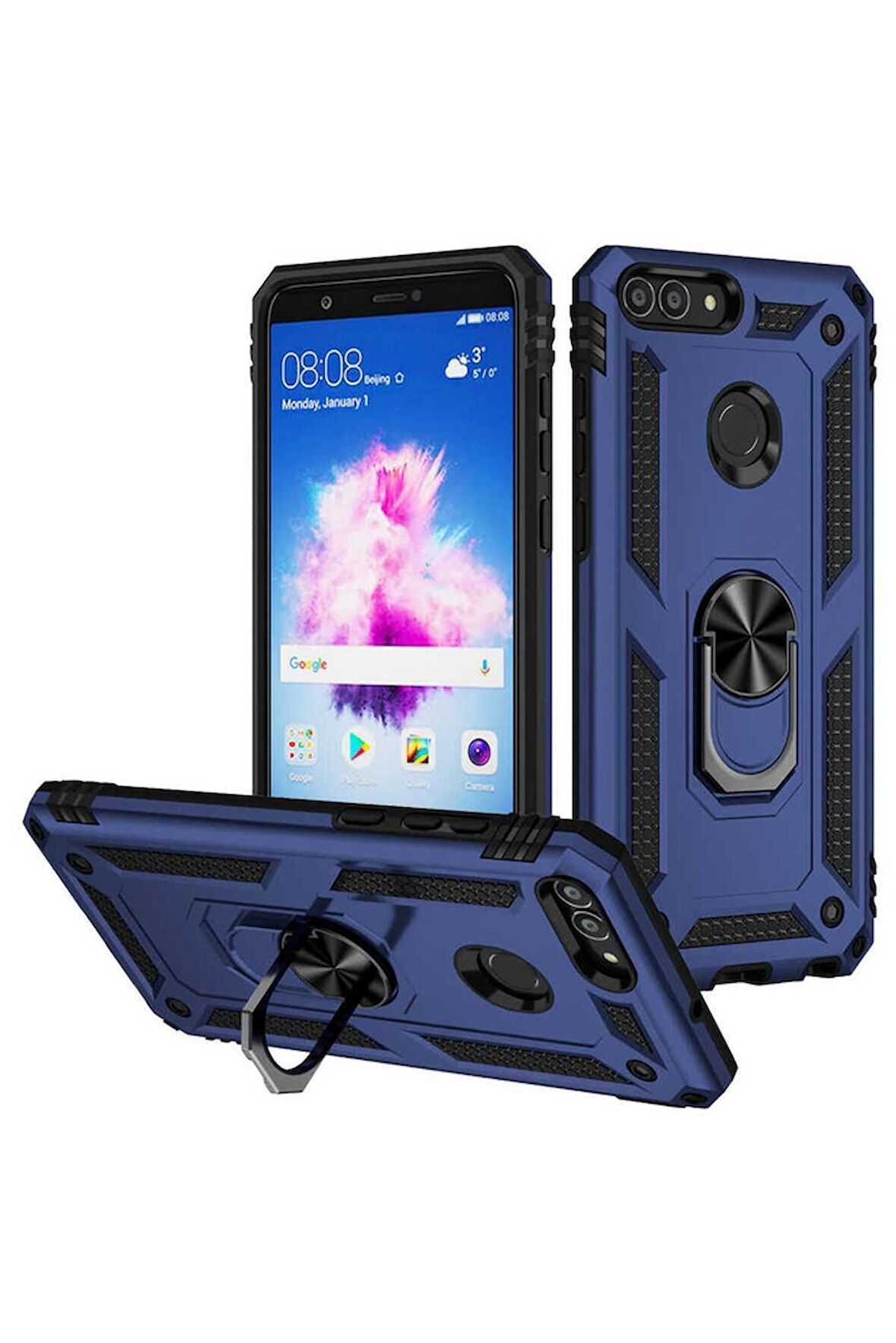 Huawei P Smart Uyumlu Kılıf Vega Kapak Mavi