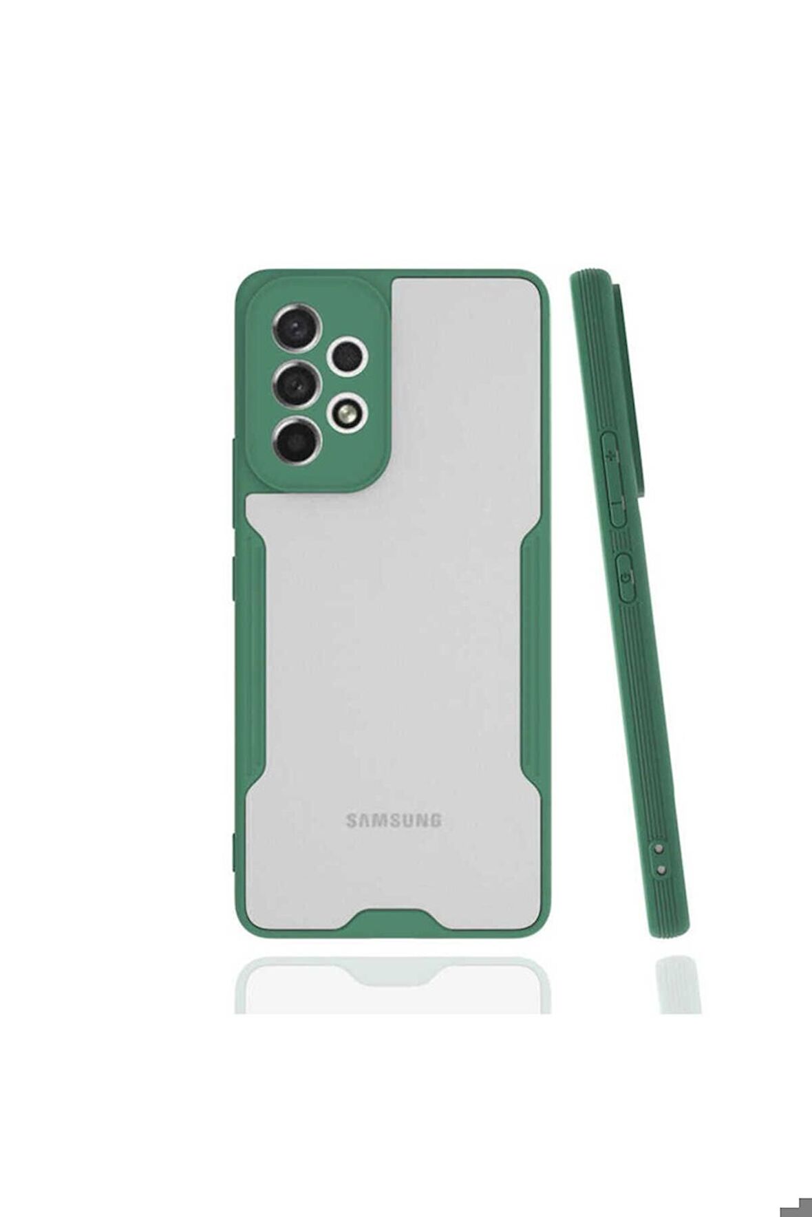 Samsung Galaxy A53 5G Uyumlu Kılıf Parfe Kapak Koyu Yeşil